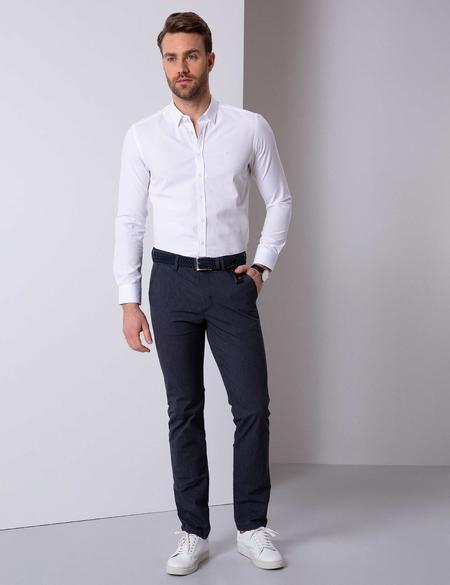 Lacivert Slim Fit Kanvas Pantolon - 50200640020
