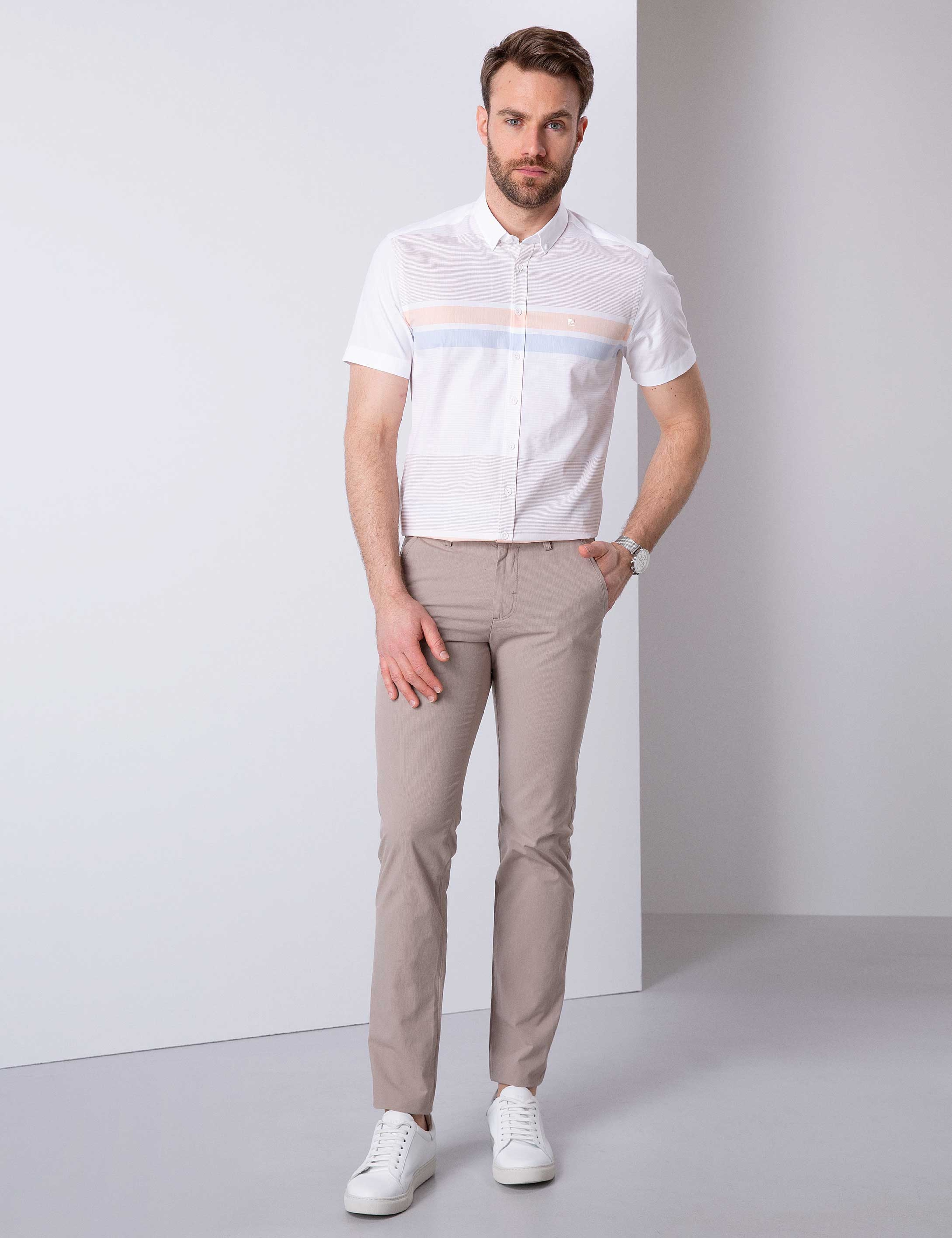 Taş Slim Fit Chino Pantolon - Image 1