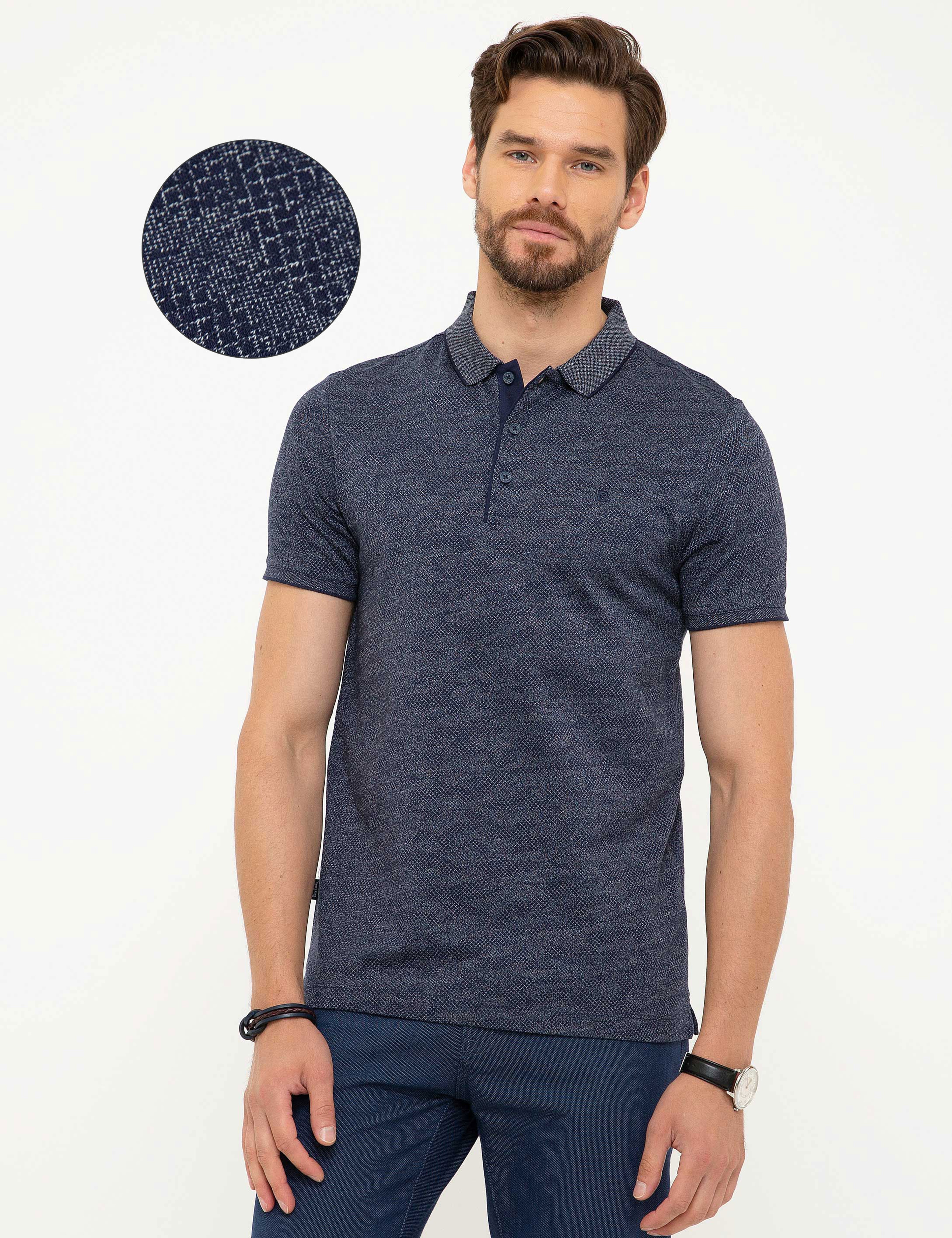 Lacivert Slim Fit Tişört - Image 1