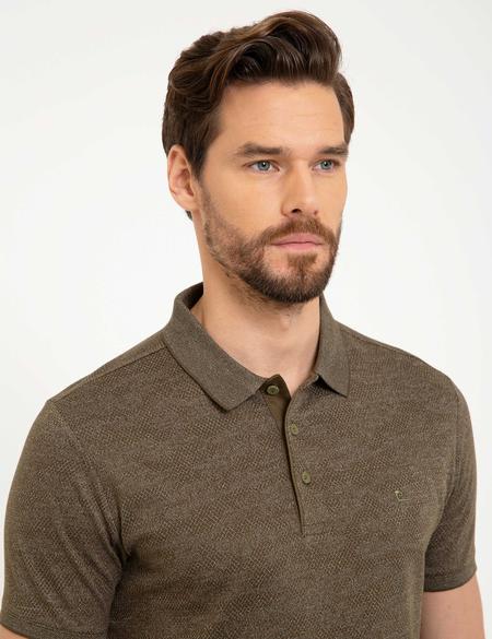 Haki Slim Fit Polo Yaka T-Shirt - 50200657023
