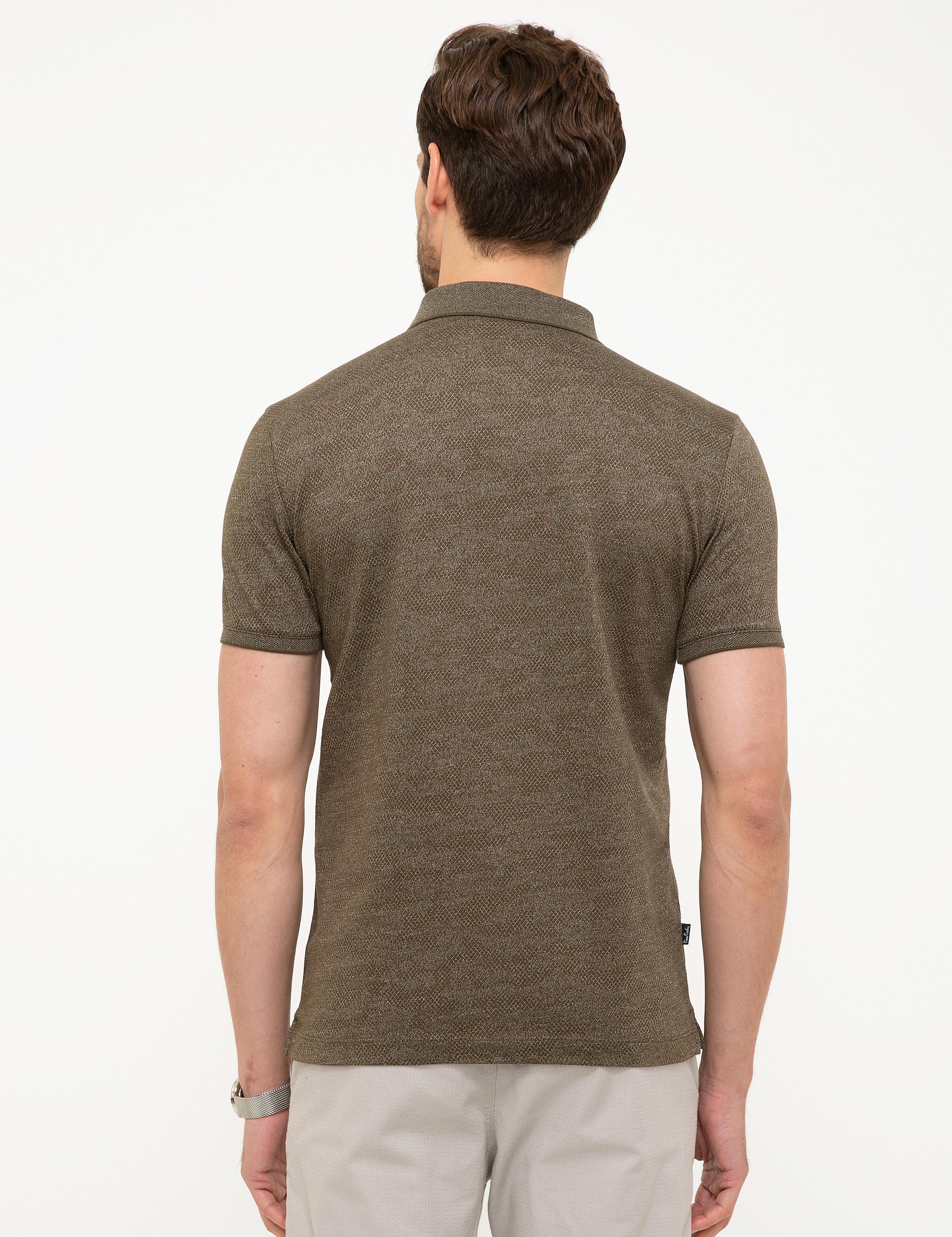 Haki Slim Fit Polo Yaka T-Shirt