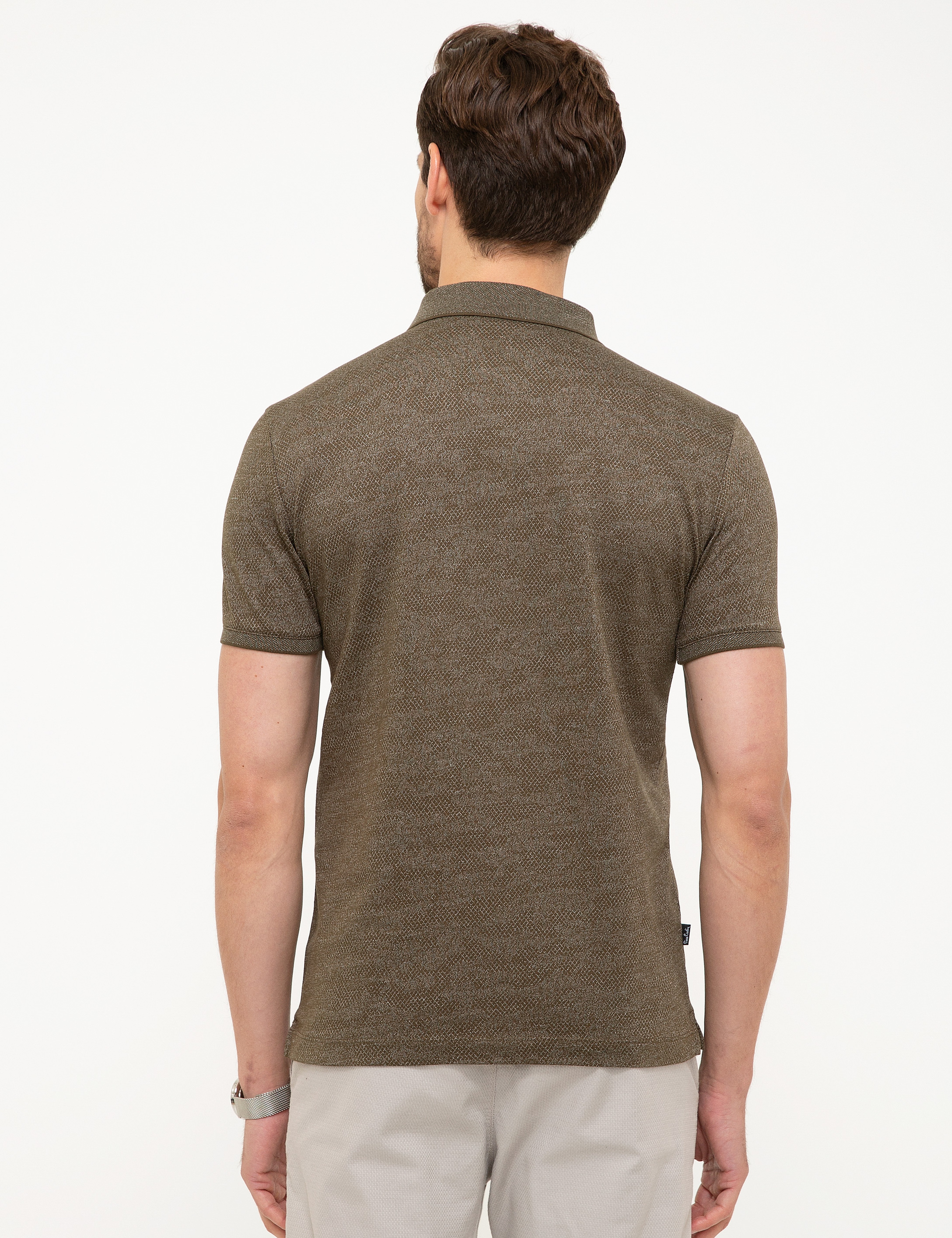 Haki Slim Fit Polo Yaka T-Shirt - Image 3