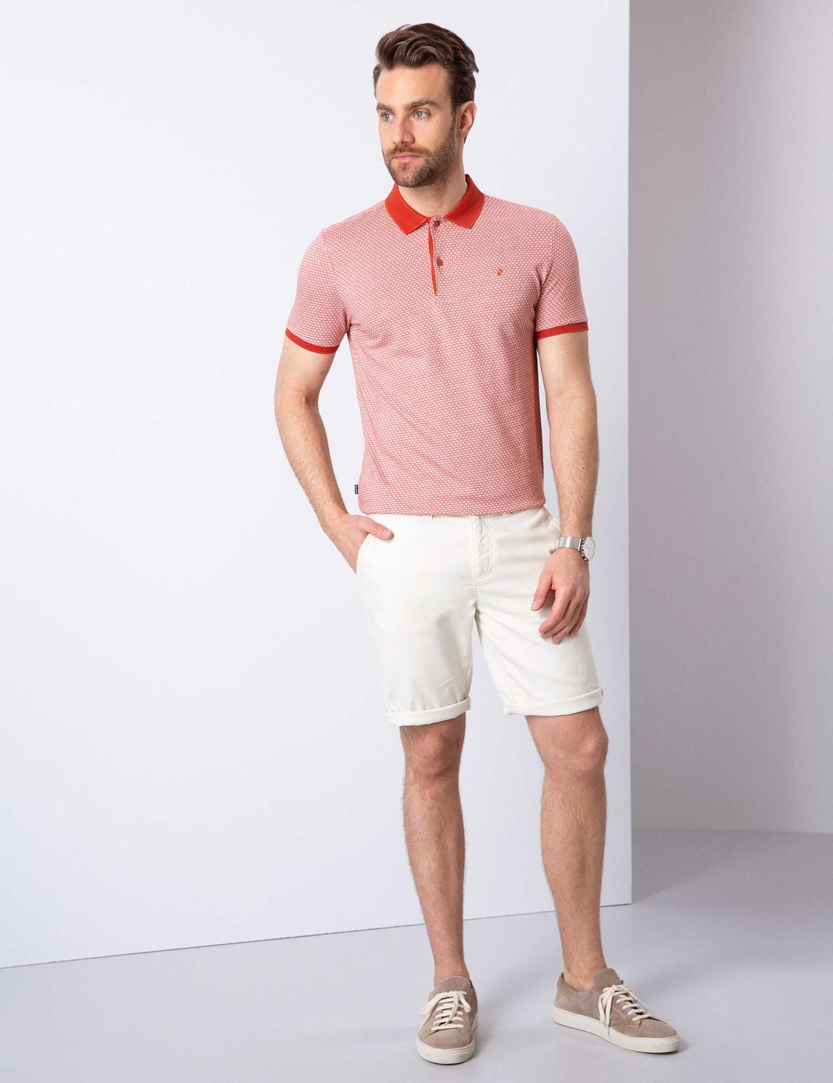 Kiremit Slim Fit Polo Yaka T-Shirt - 50200658014