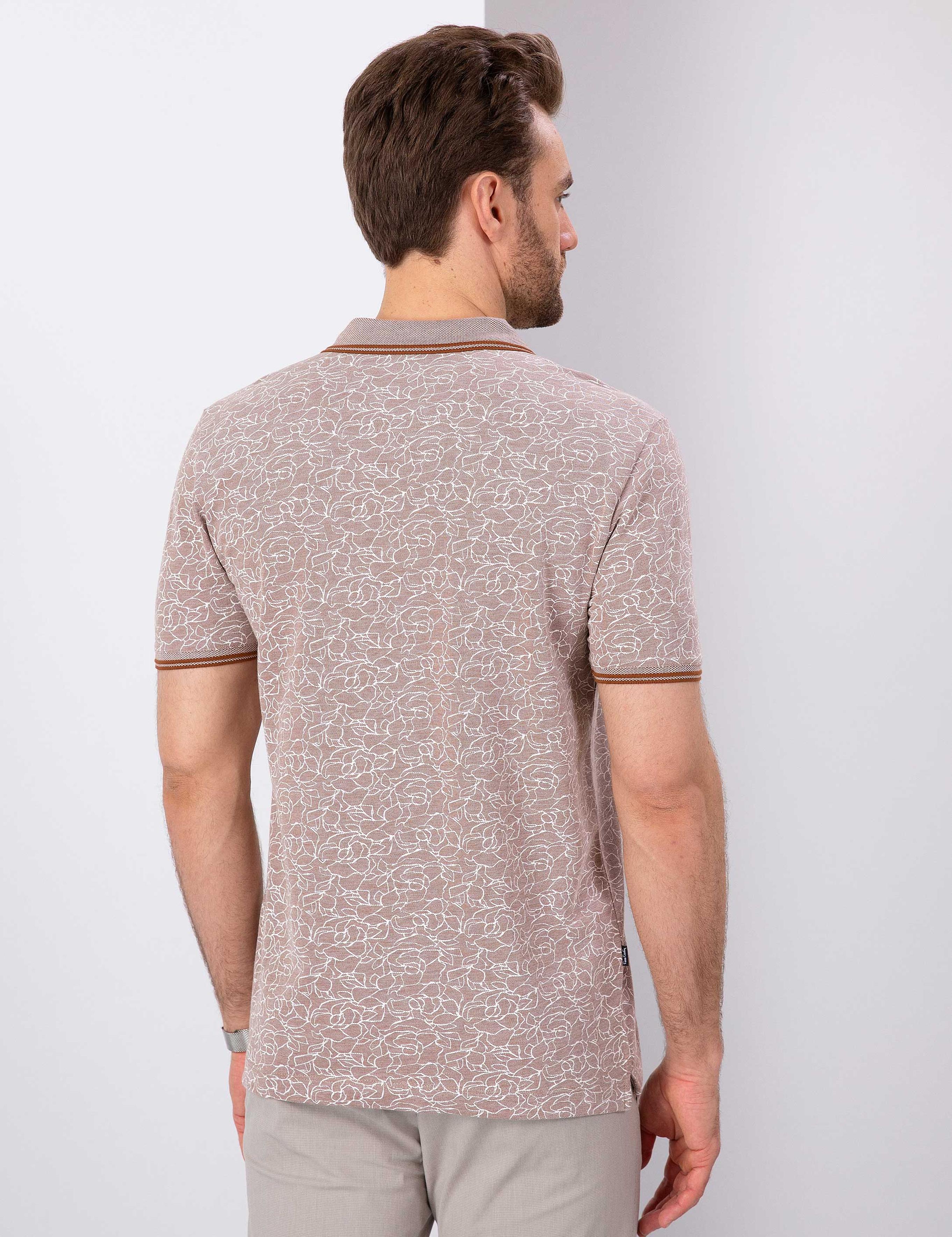 Açık Kahverengi Slim Fit Tişört