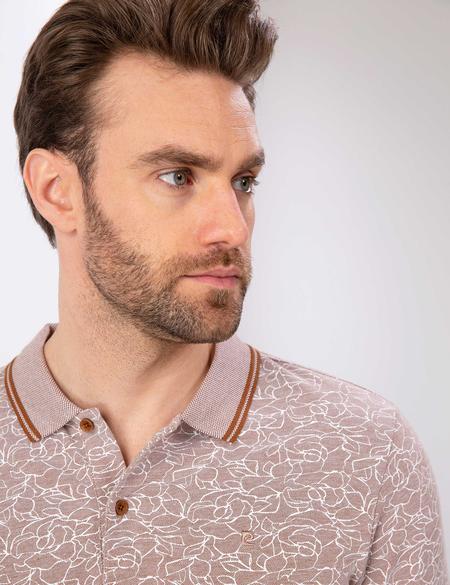 Açık Kahverengi Slim Fit Tişört - 50200688007