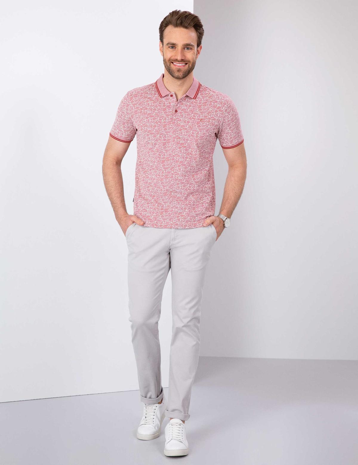 Kiremit Slim Fit Tişört - 50200688019