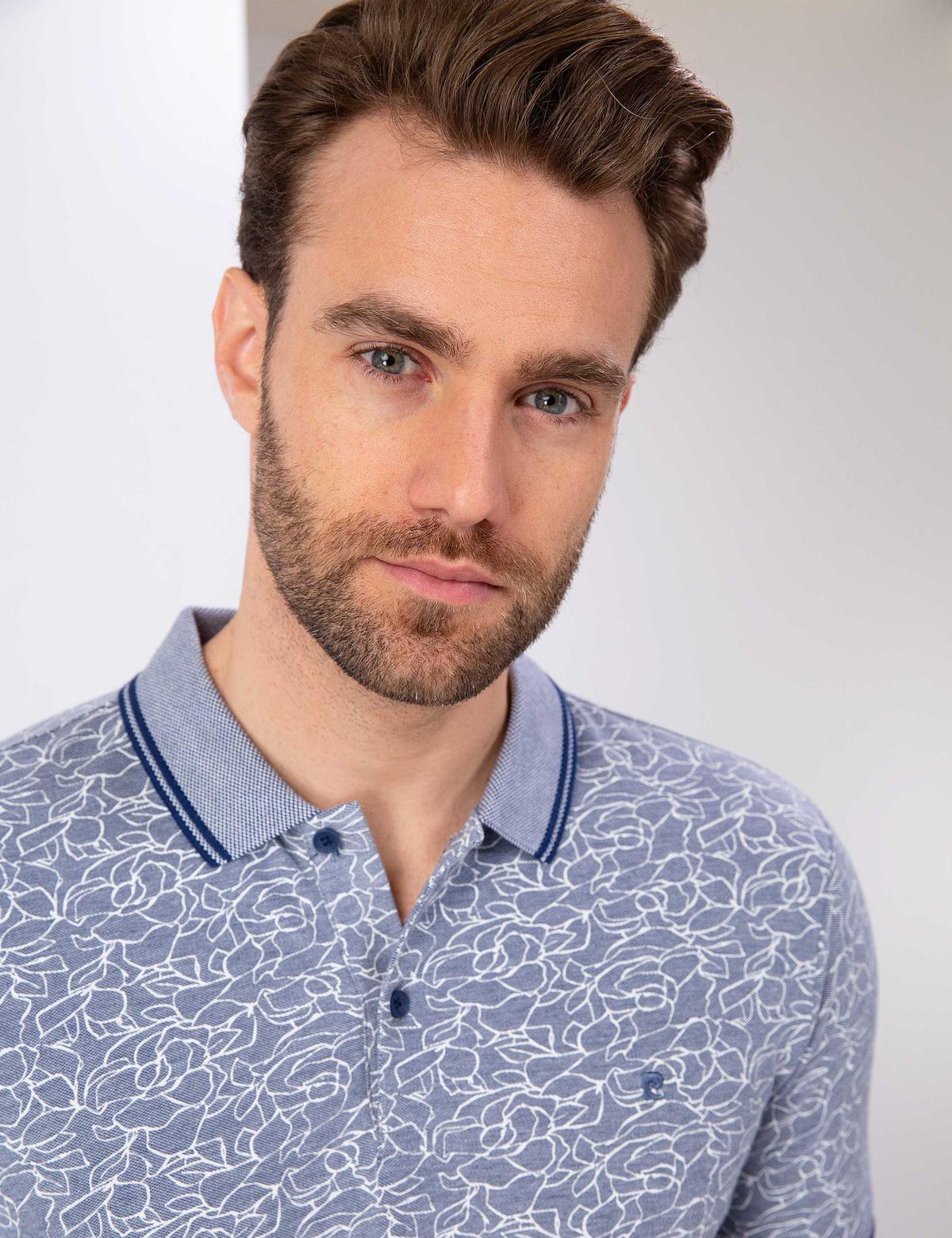 Lacivert Slim Fit Polo Yaka T-Shirt - 50200688043