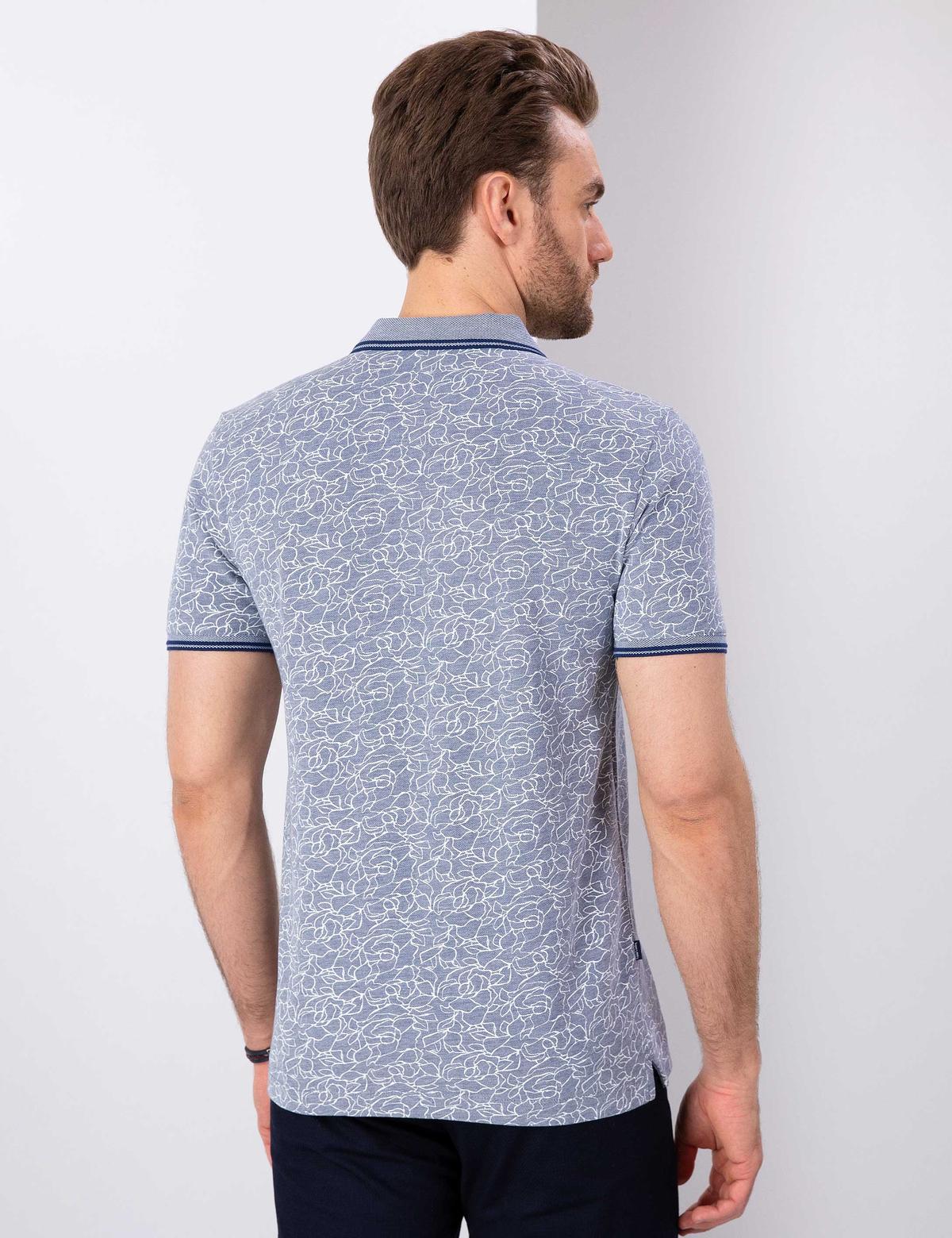 Lacivert Slim Fit Polo Yaka T-Shirt - 50200688043