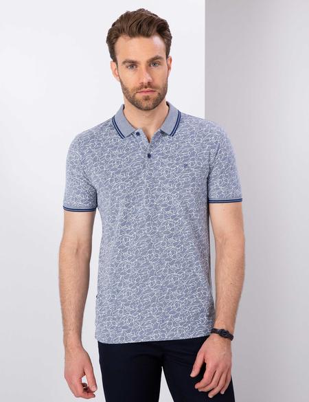 Lacivert Slim Fit Polo Yaka T-Shirt - 50200688043
