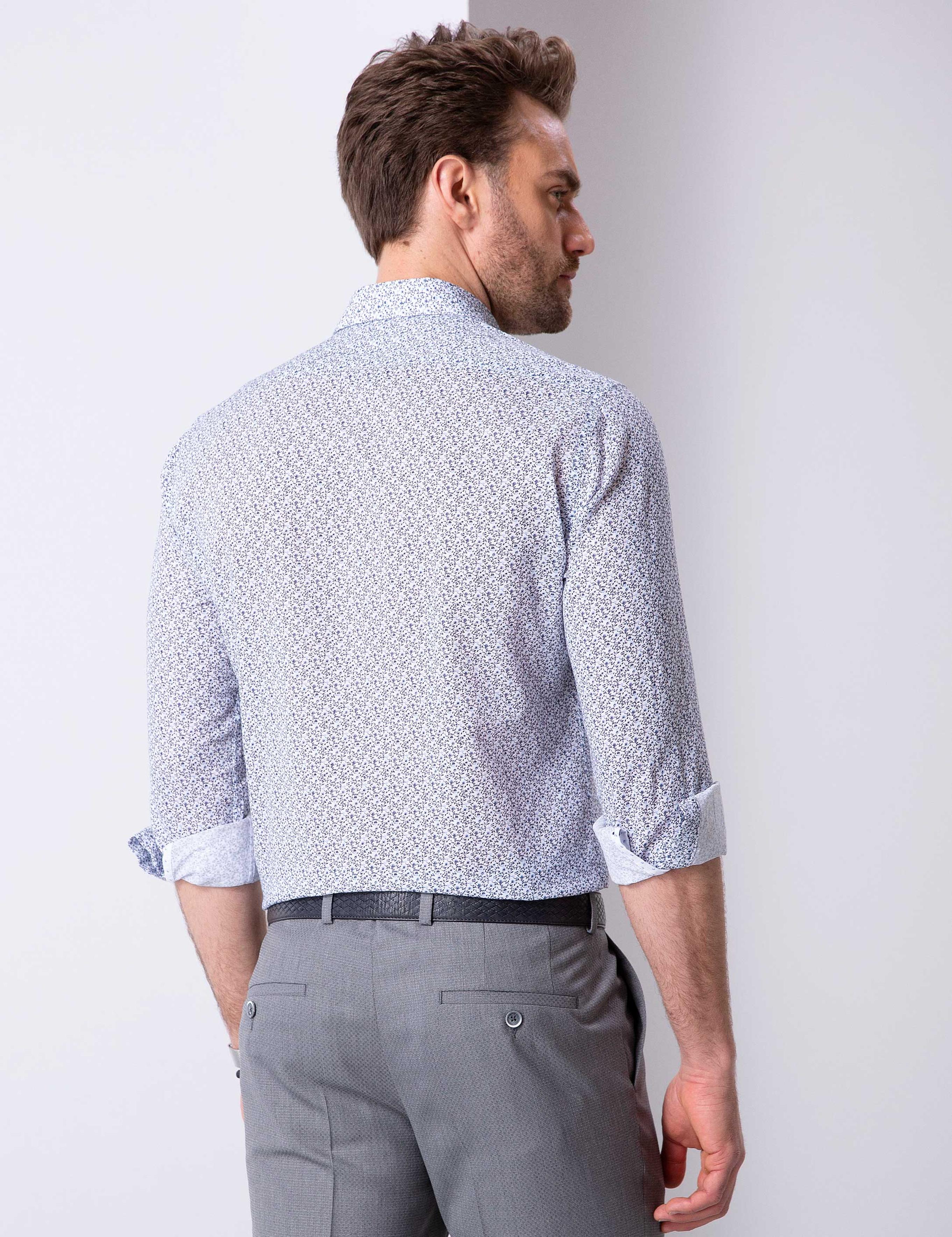 Lacivert Slim Fit Gömlek