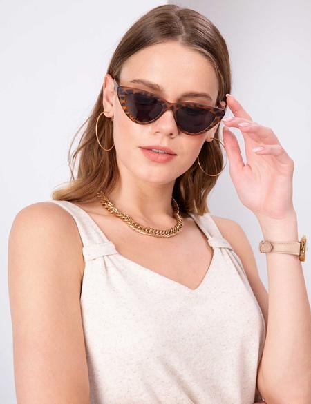 Kum Melanj Kolsuz Tişört - 50200731008