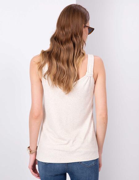 Kum Melanj Kolsuz Tişört - 50200731008