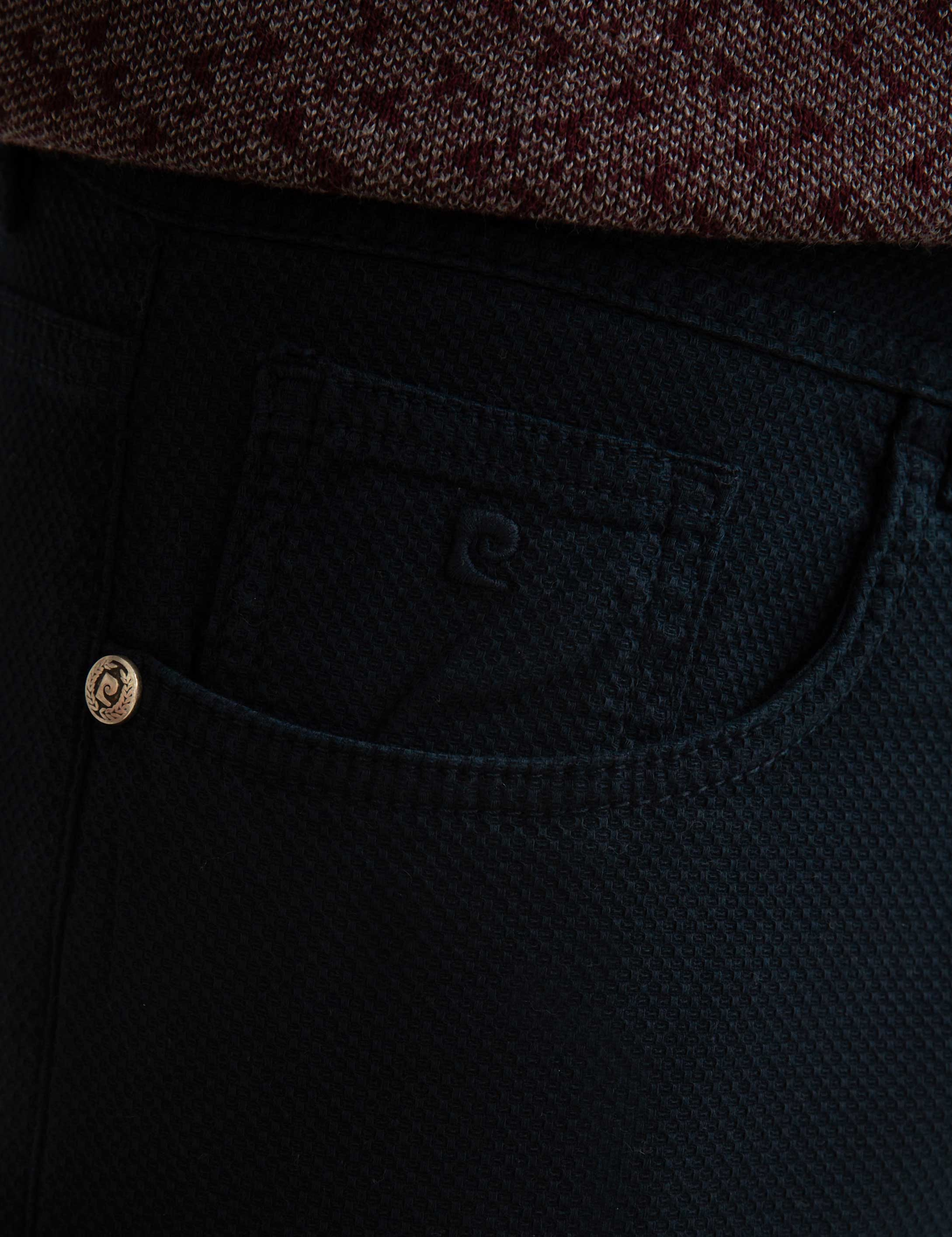 Lacivert Slim Fit Chino Pantolon - Image 4