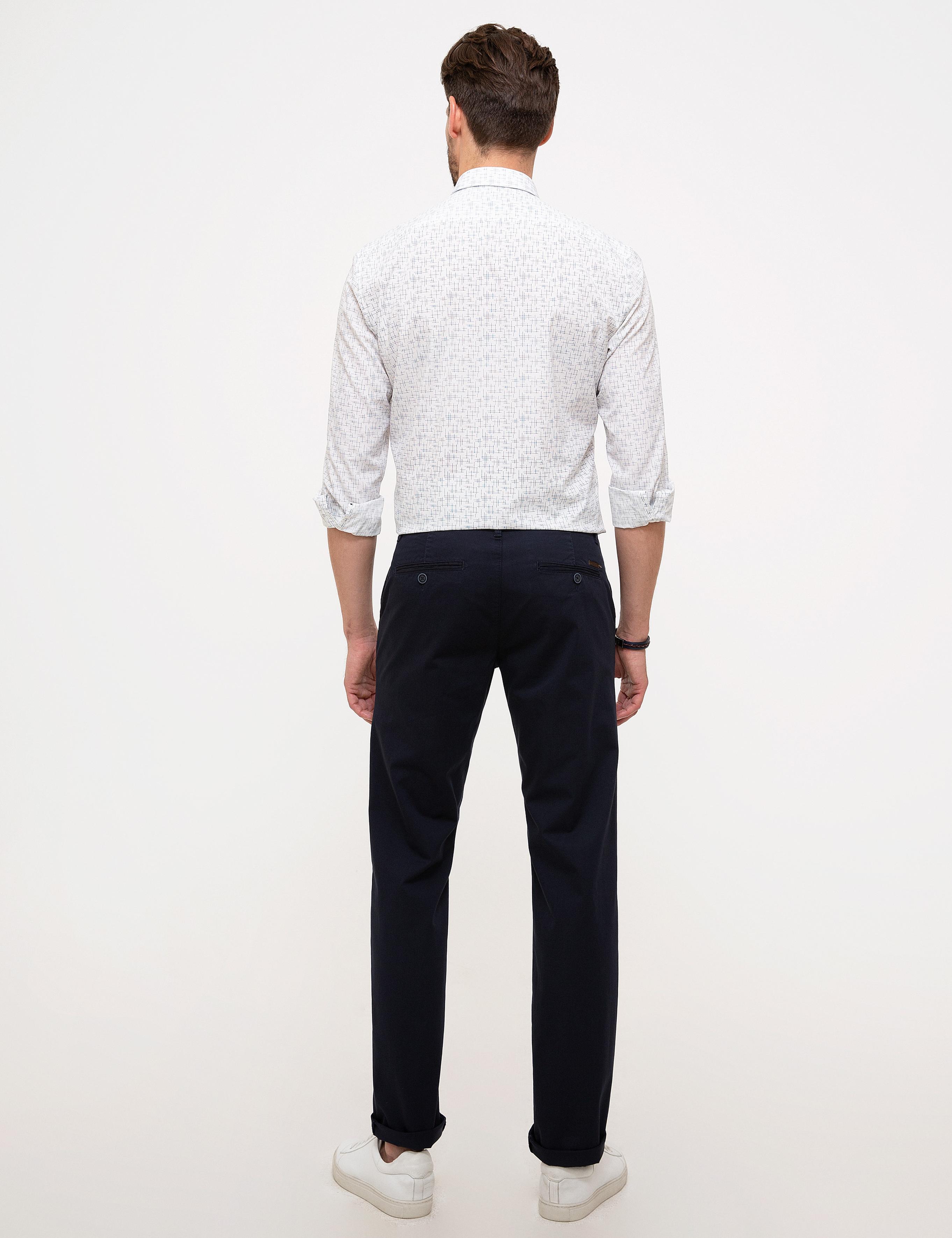 Lacivert Regular Fit Chino Pantolon