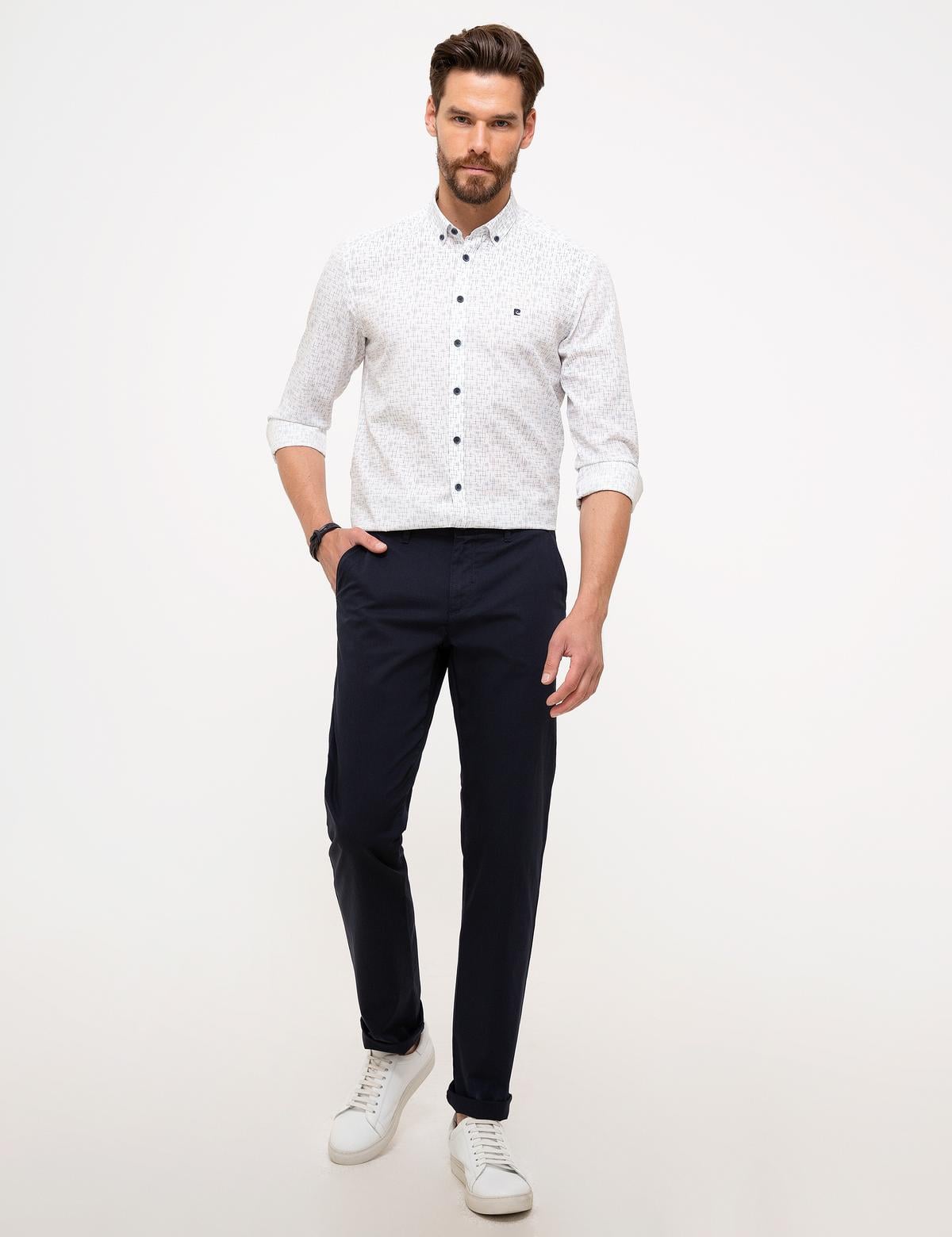 Lacivert Regular Fit Chino Pantolon