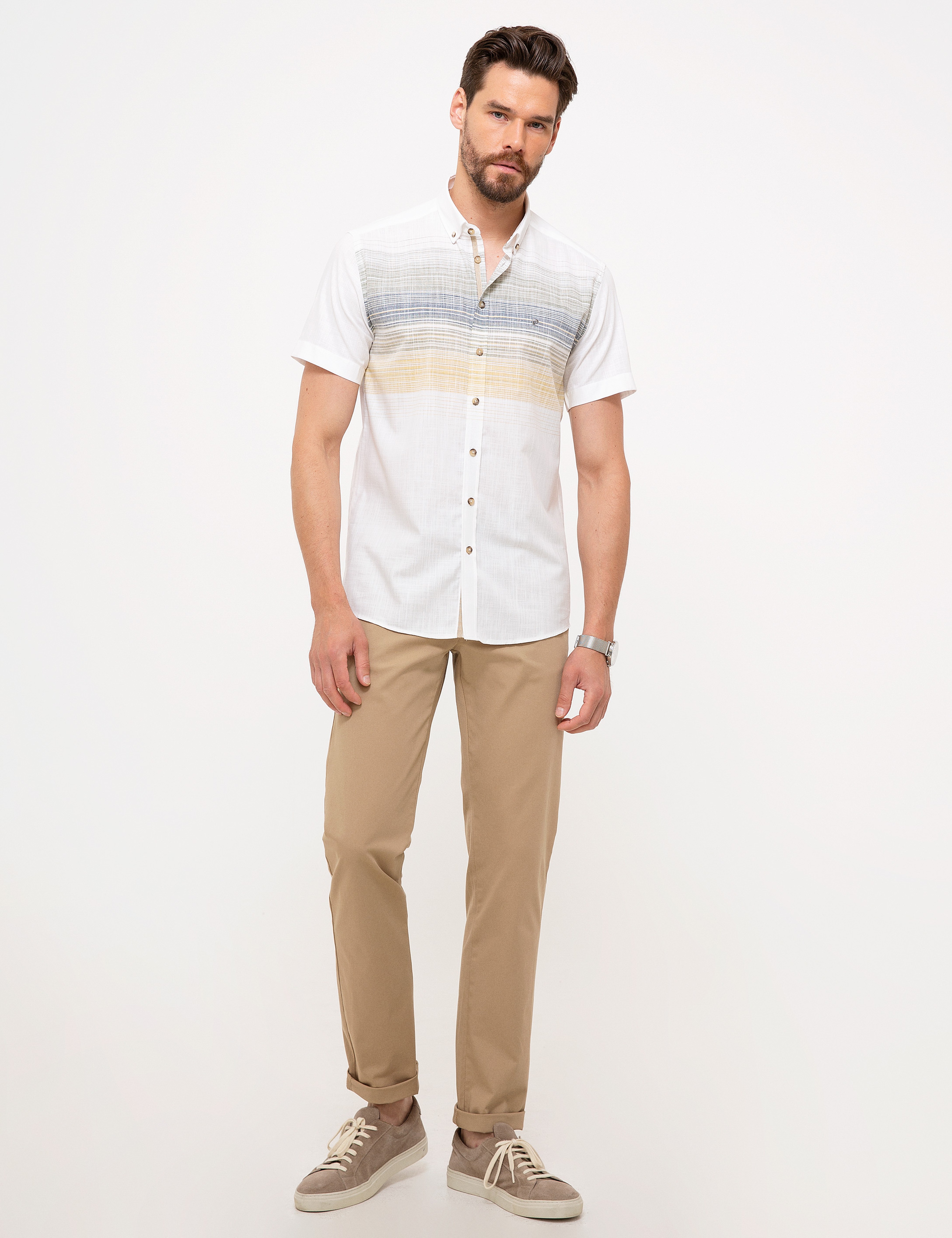 Camel Regular Fit Kanvas Pantolon - Image 1