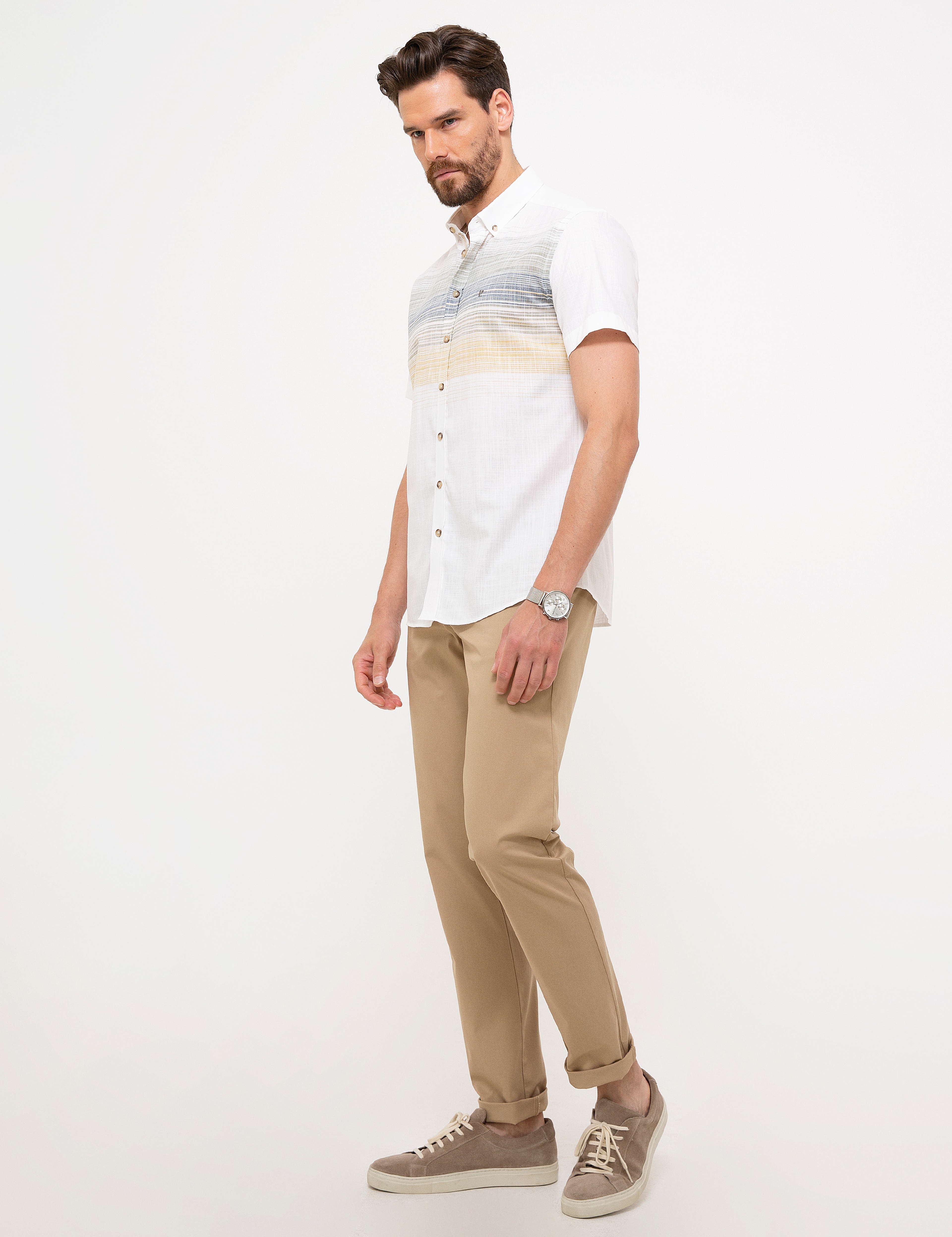 Camel Regular Fit Kanvas Pantolon
