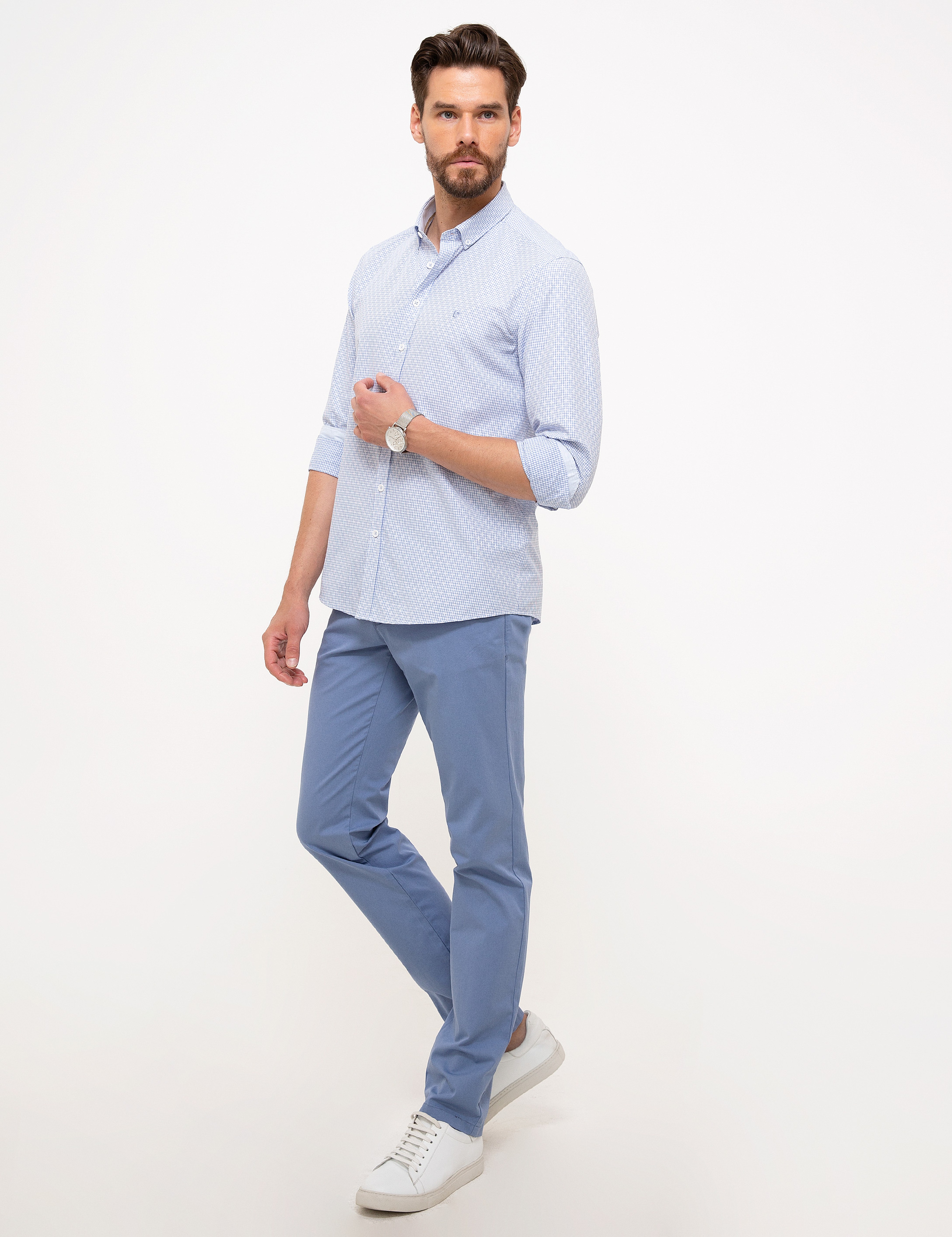 Mavi Regular Fit Kanvas Pantolon - Image 2