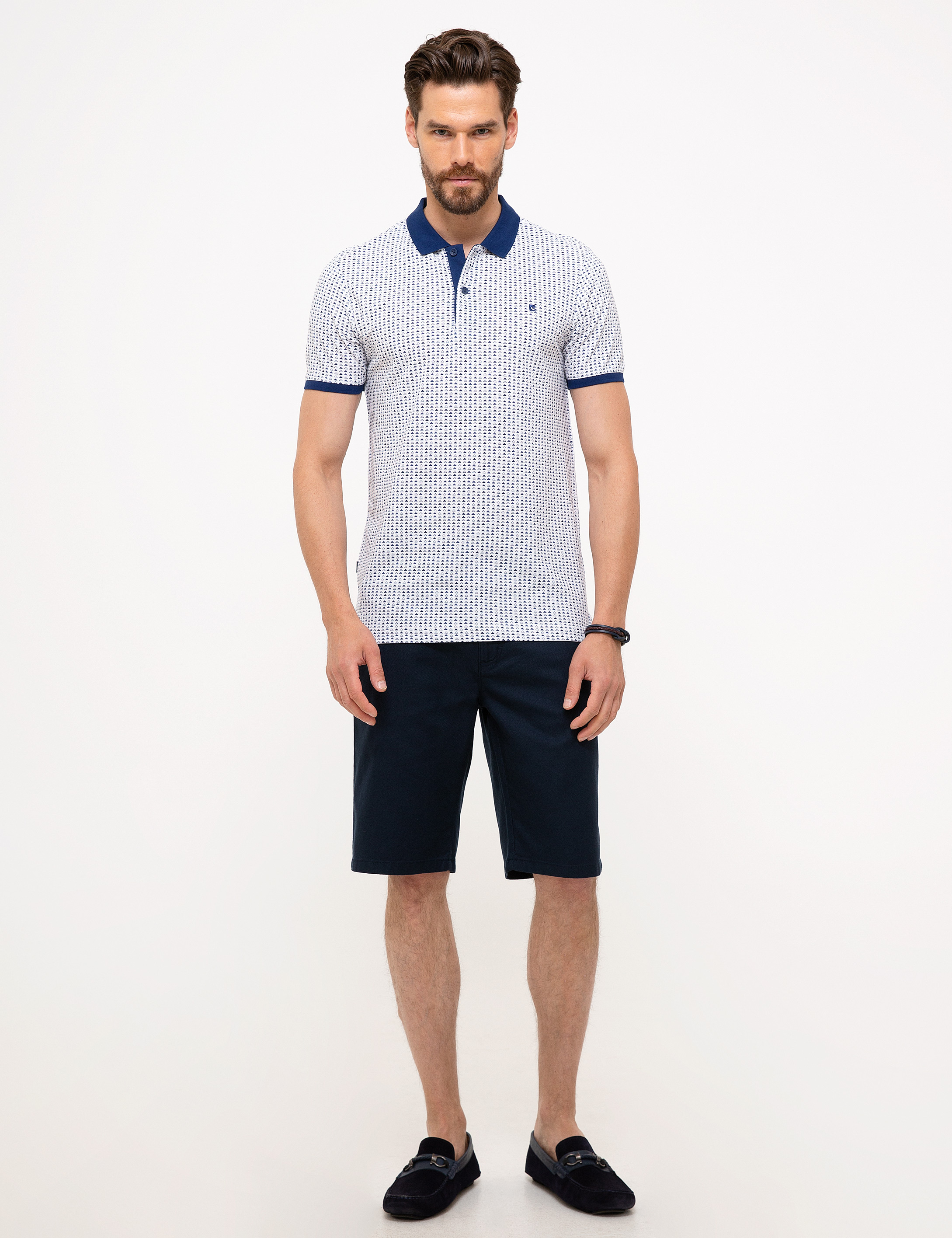 Lacivert Slim Fit Polo Yaka T-Shirt - Image 4