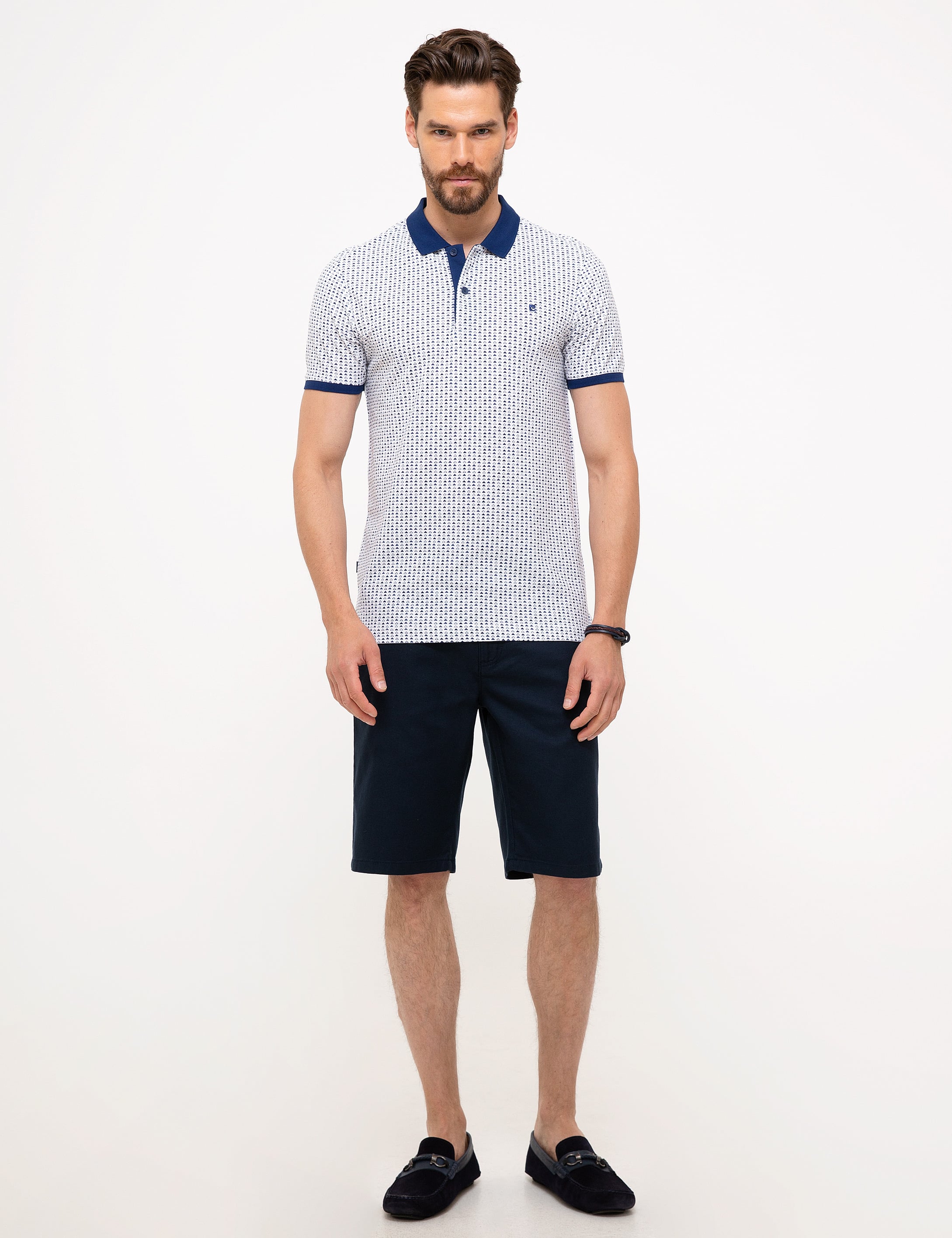Lacivert Slim Fit Polo Yaka T-Shirt