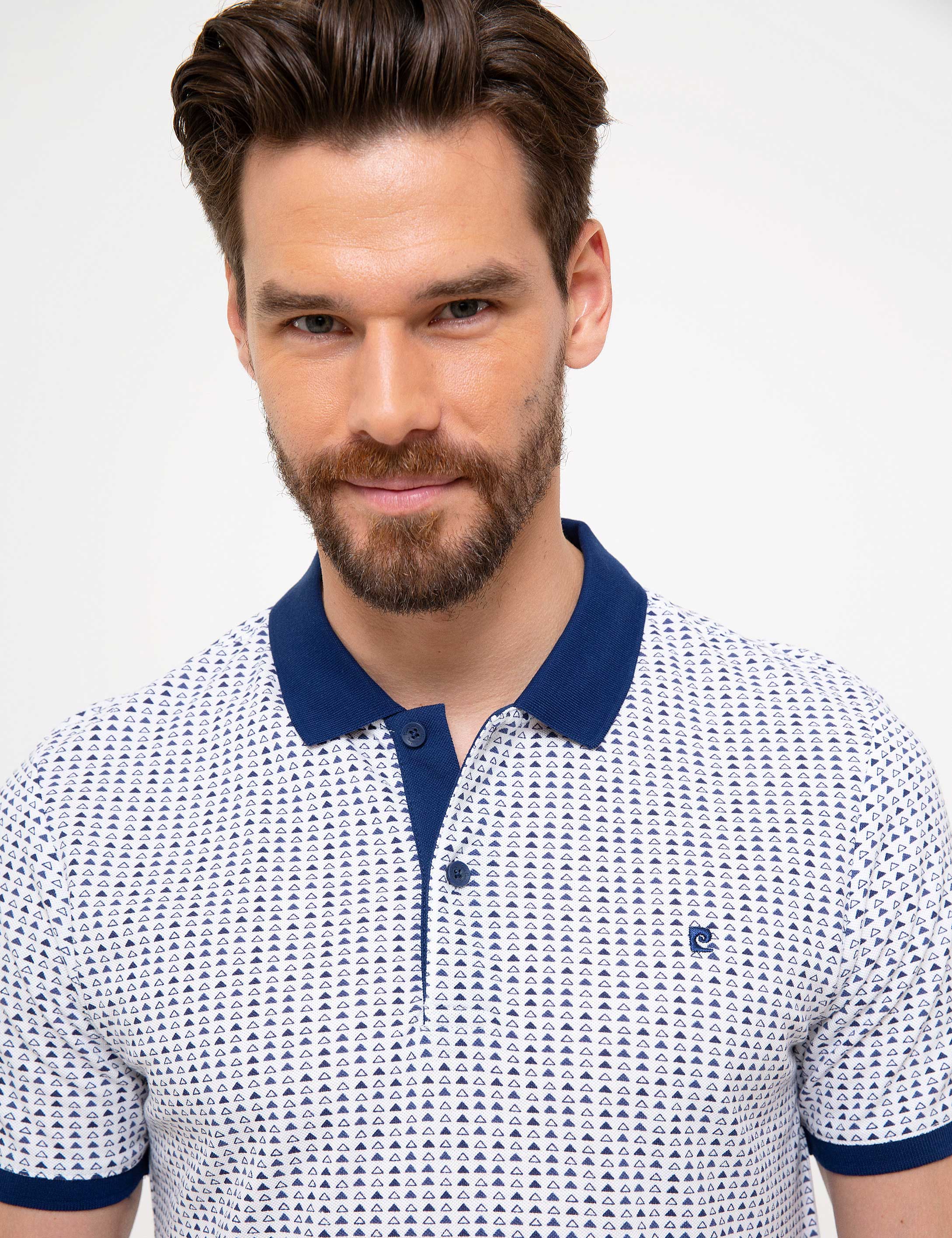 Lacivert Slim Fit Polo Yaka T-Shirt