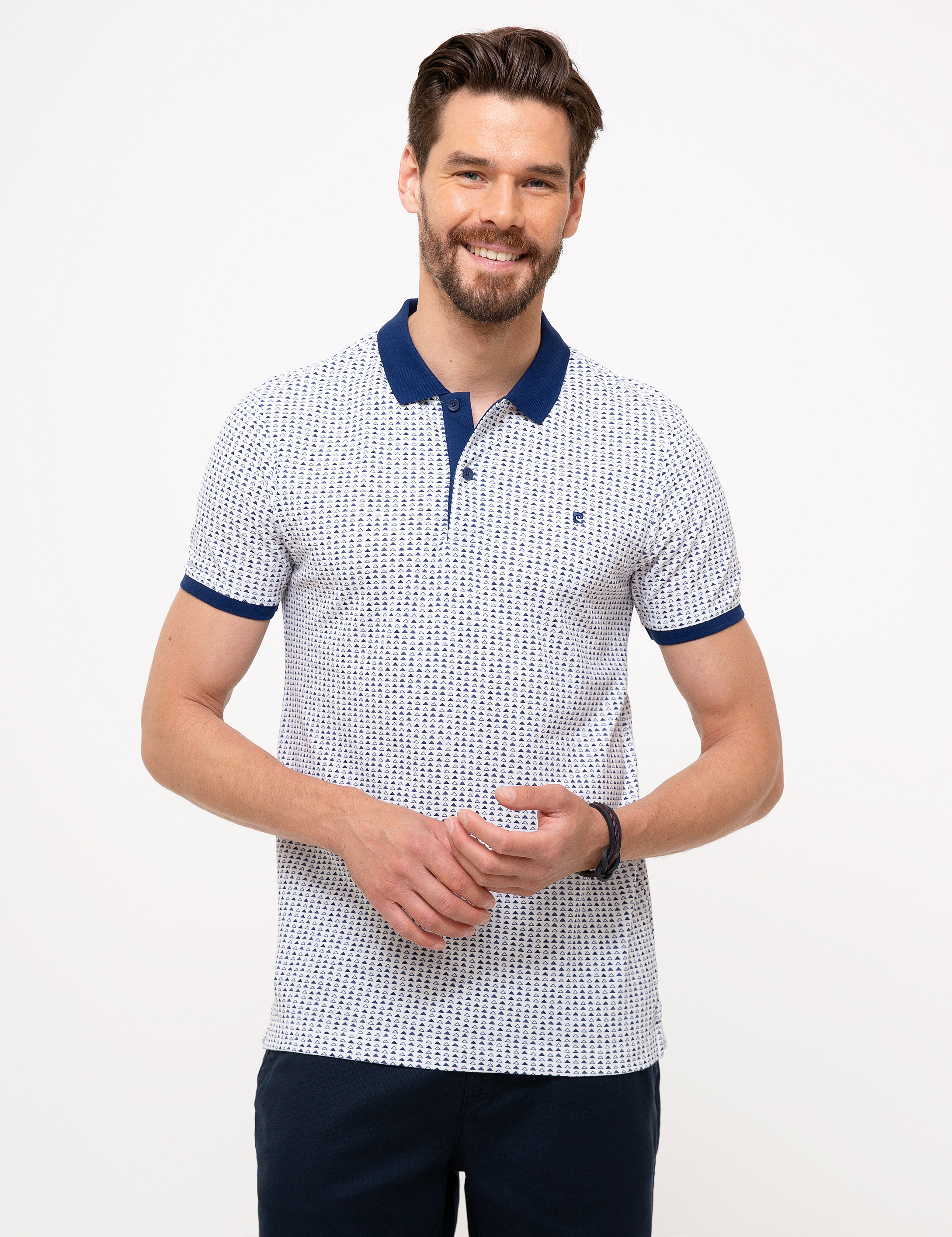 Lacivert Slim Fit Polo Yaka T-Shirt - Image 2
