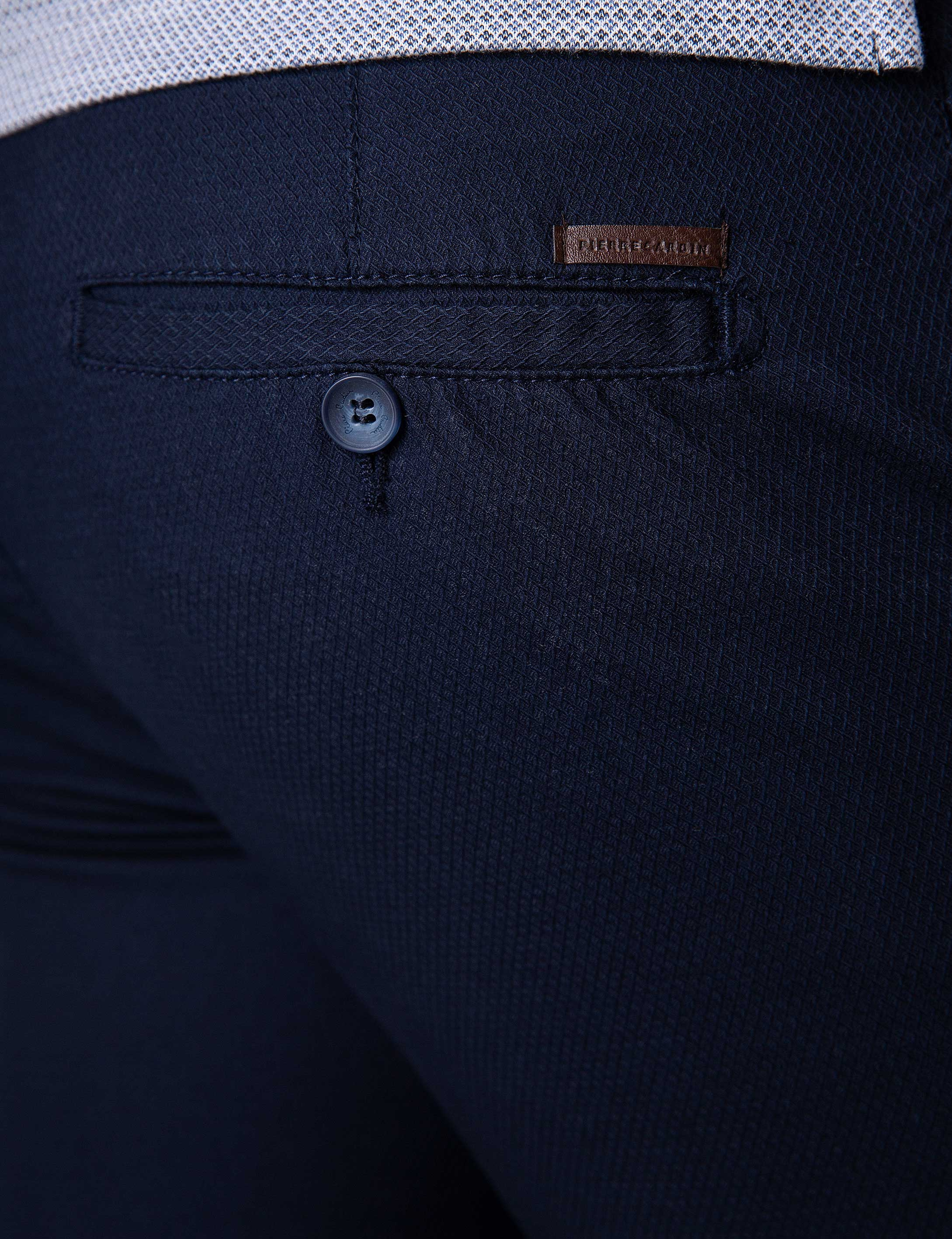 Lacivert Slim Fit Chino Pantolon - Image 4