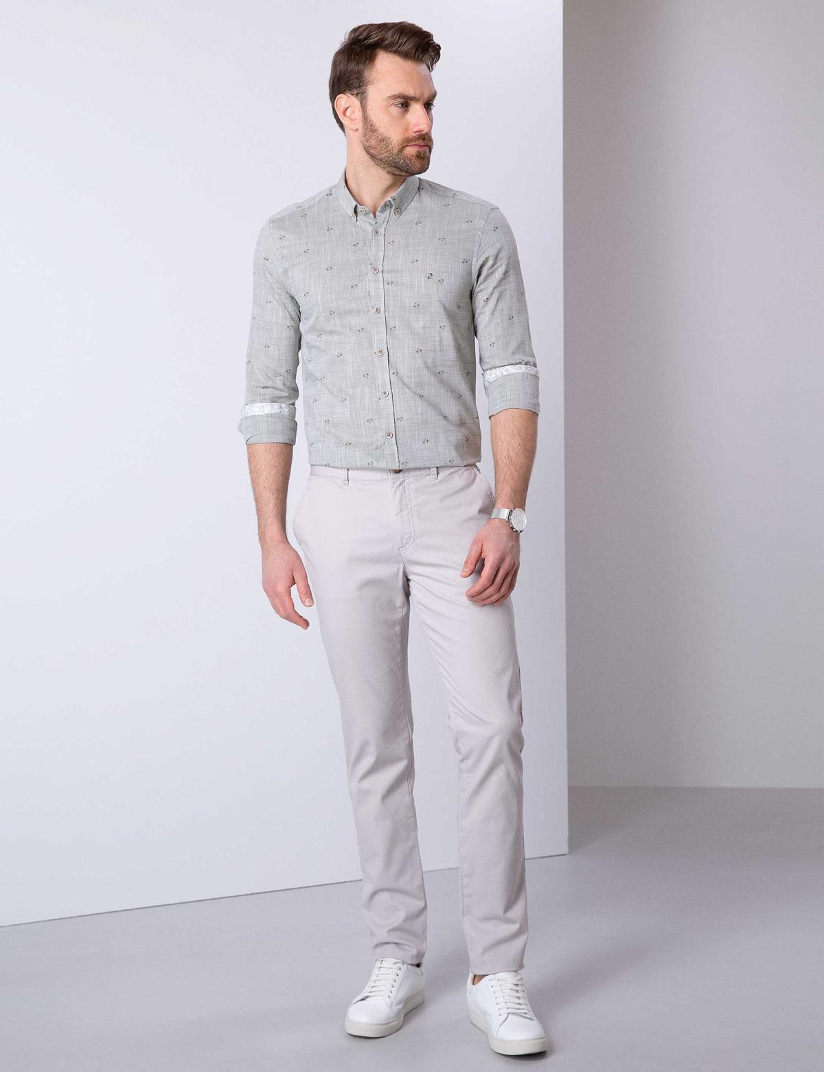 Taş Slim Fit Kanvas Pantolon