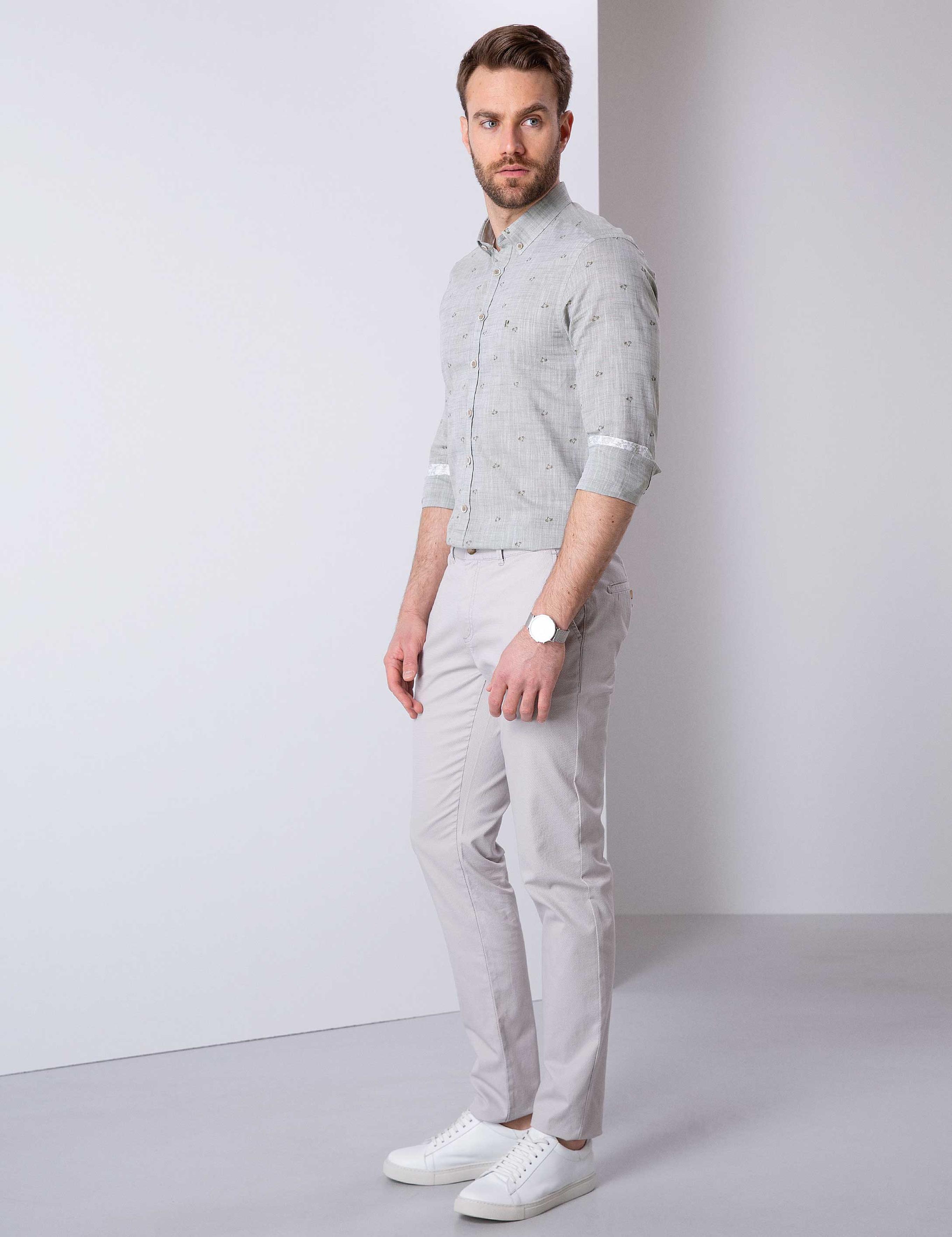 Taş Slim Fit Kanvas Pantolon