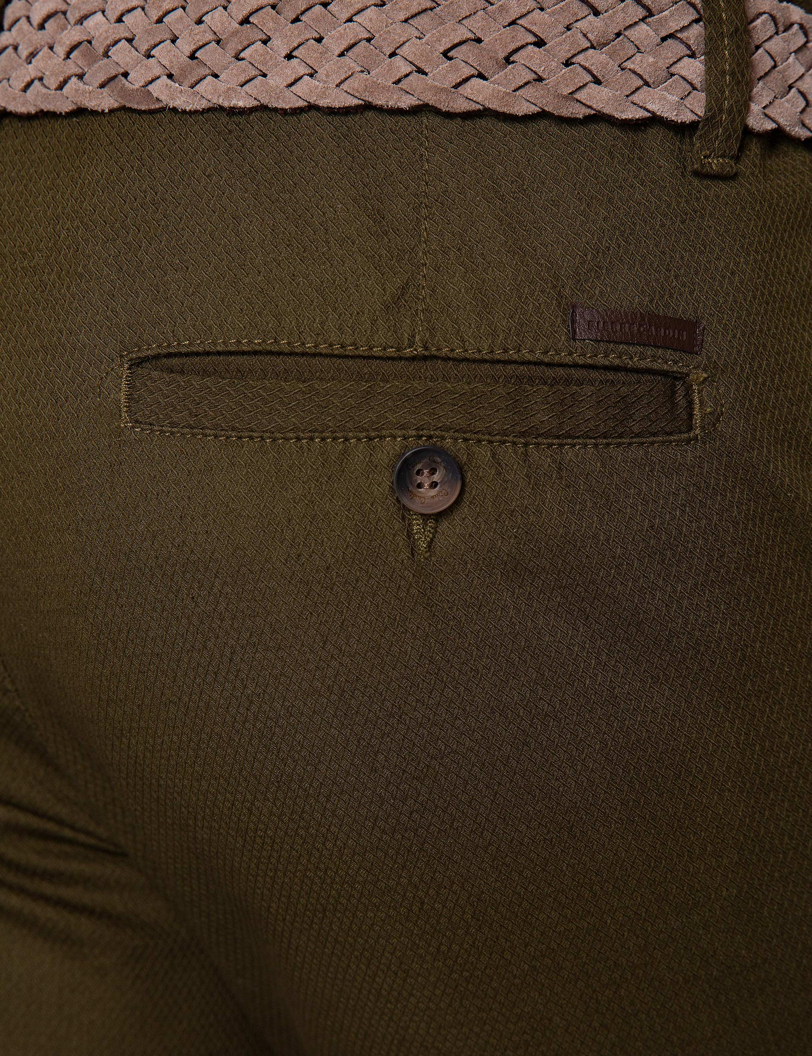 Haki Slim Fit Kanvas Pantolon