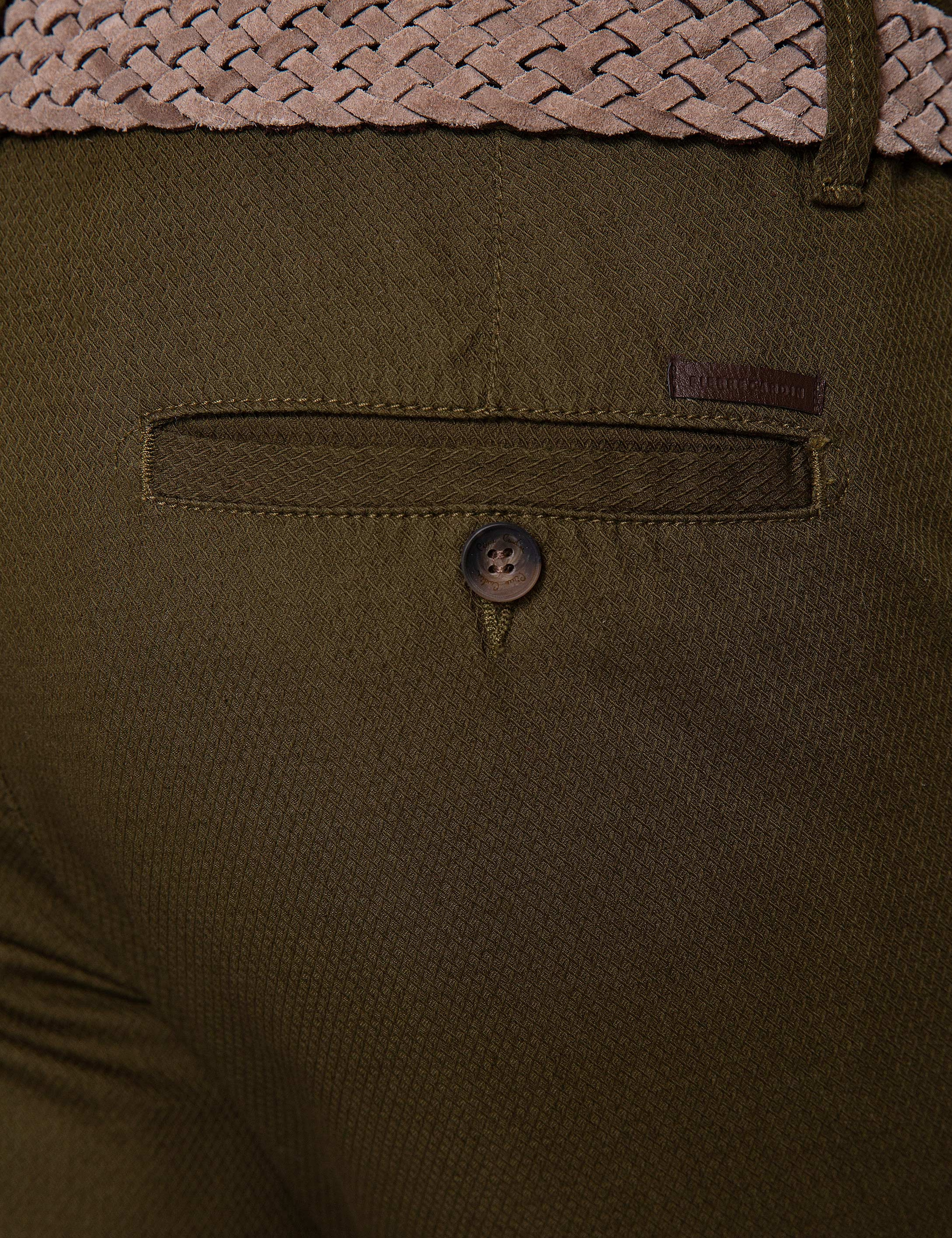 Haki Slim Fit Kanvas Pantolon