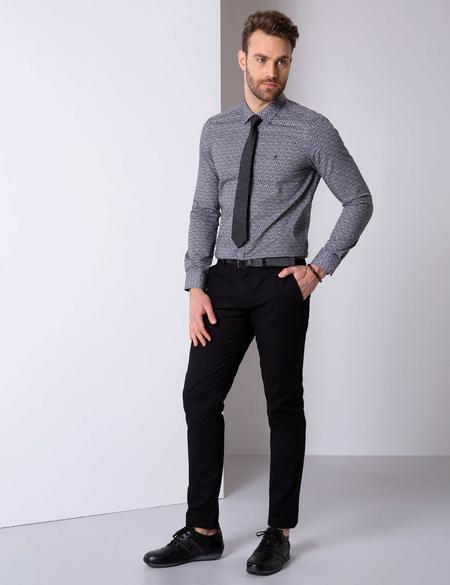 Siyah Slim Fit Chino Pantolon - 50200819085