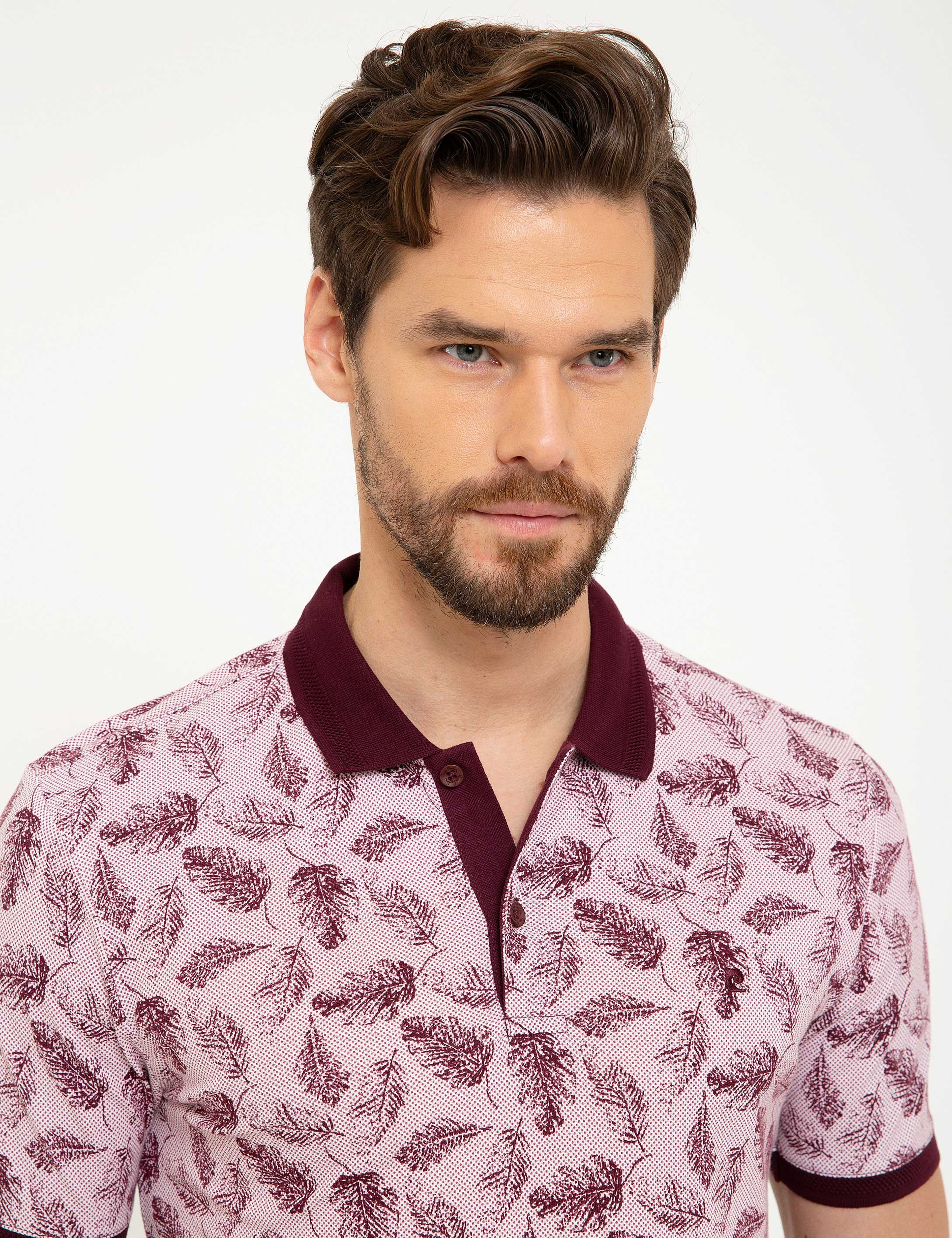 Bordo Slim Fit Tişört - Image 2