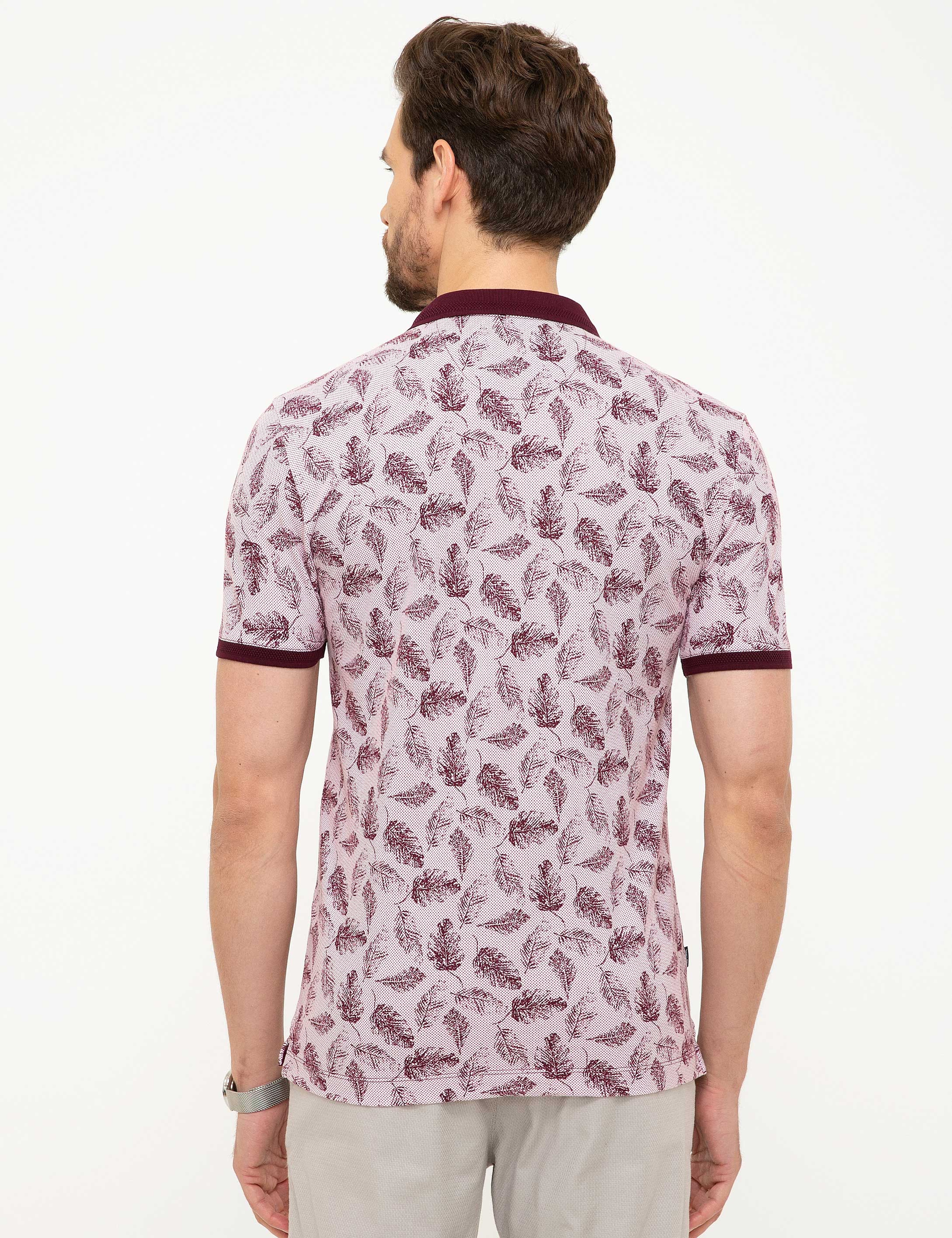 Bordo Slim Fit Tişört - Image 3