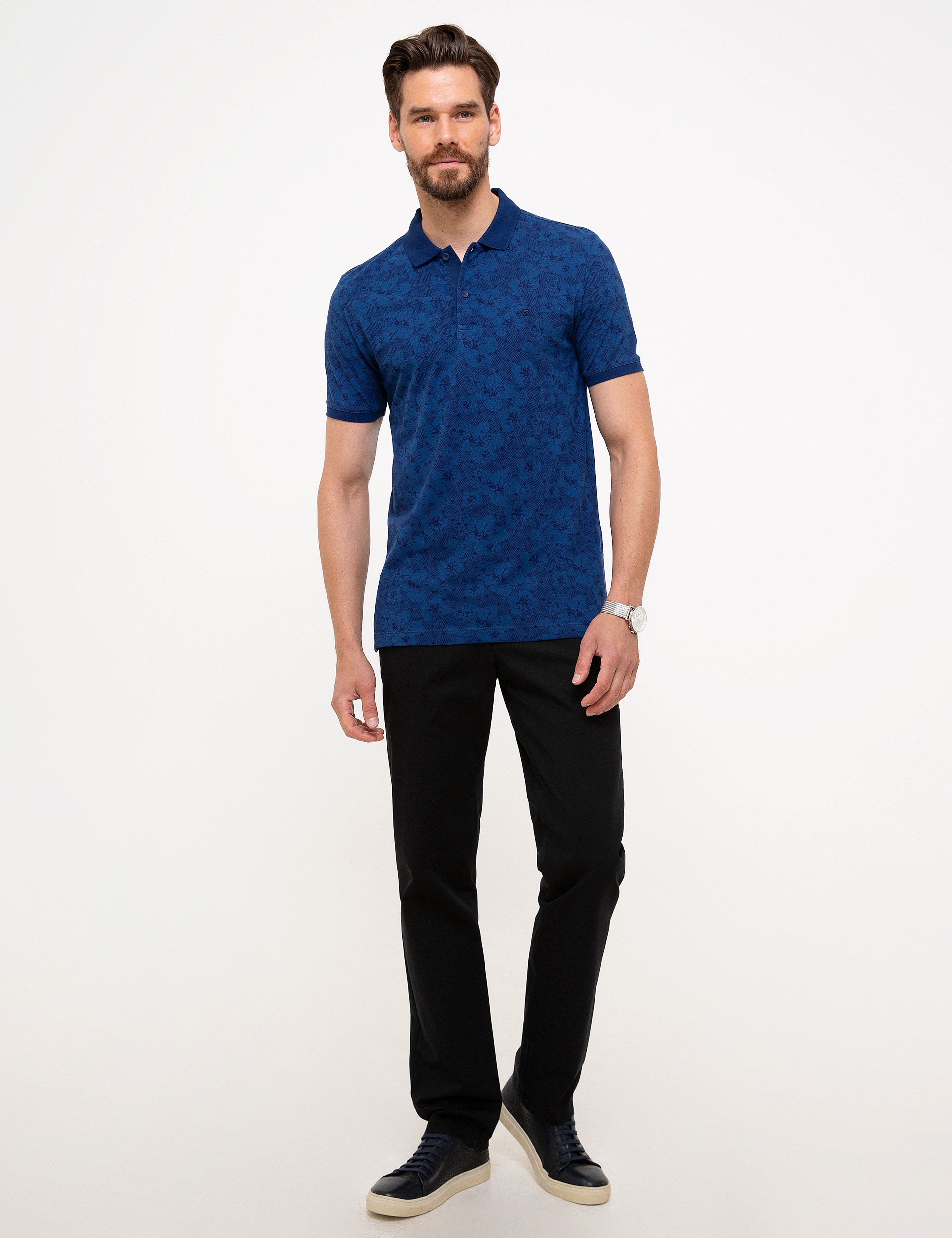 Lacivert Slim Fit Polo Yaka T-Shirt