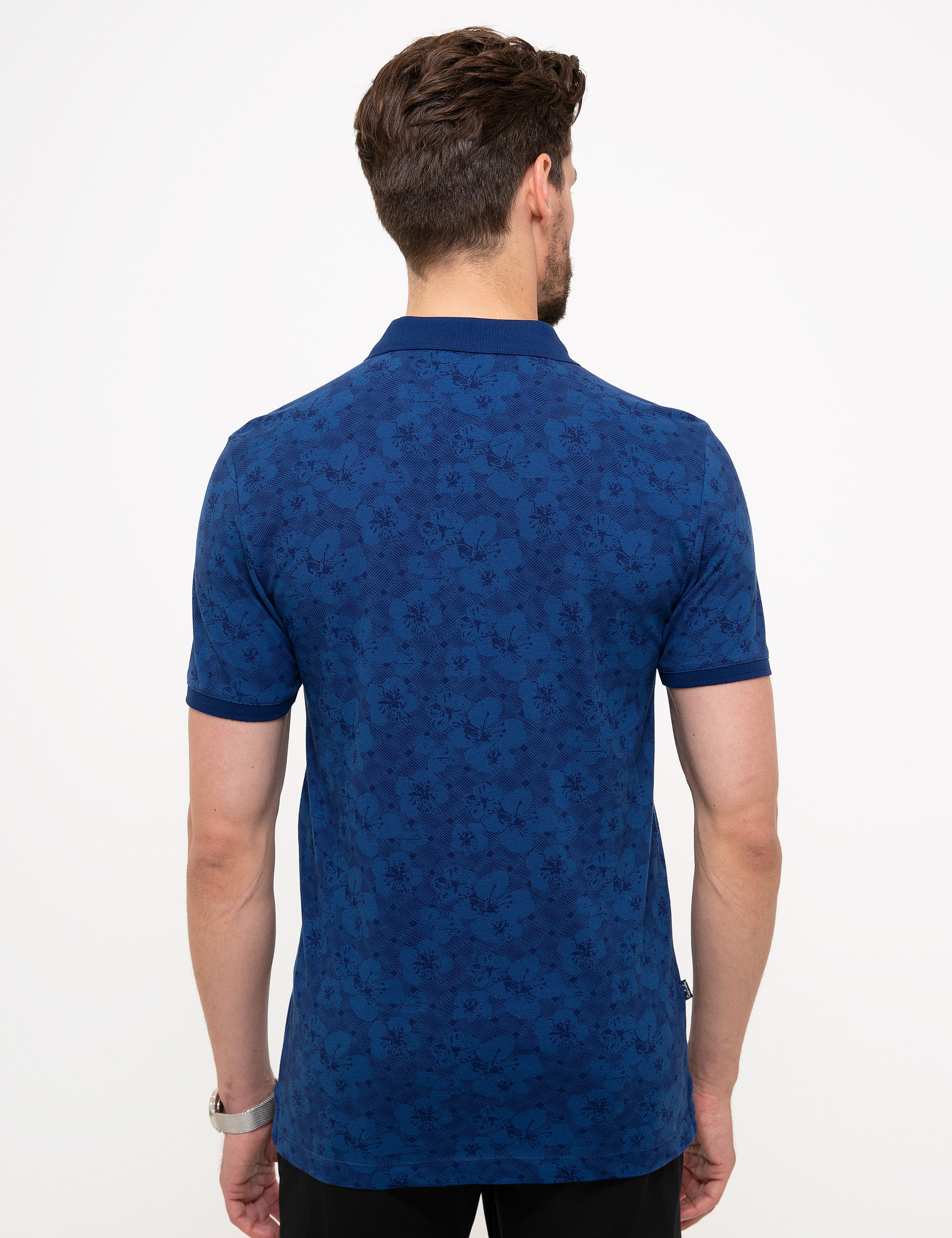 Lacivert Slim Fit Polo Yaka T-Shirt