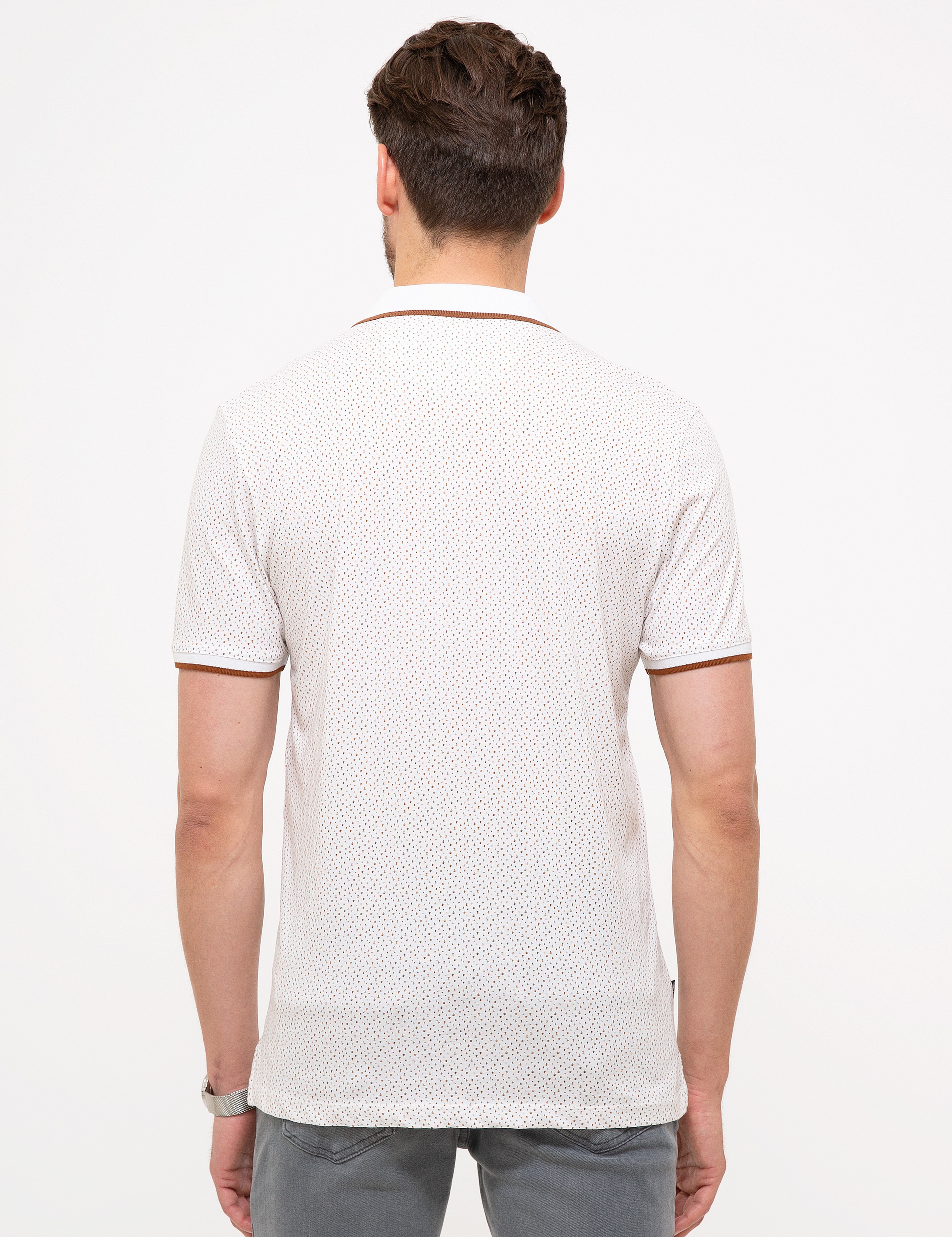 Beyaz Regular Fit Polo Yaka T-Shirt - Image 3