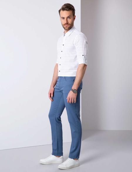 Petrol Slim Fit Kanvas Pantolon - 50200824022