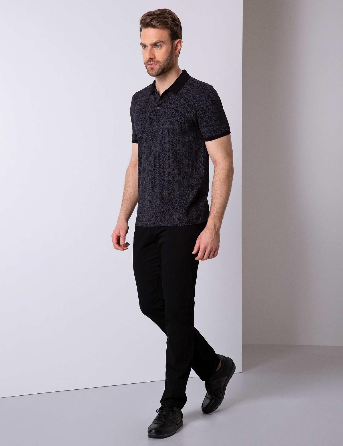 Siyah Slim Fit Chino Pantolon - 50200824032