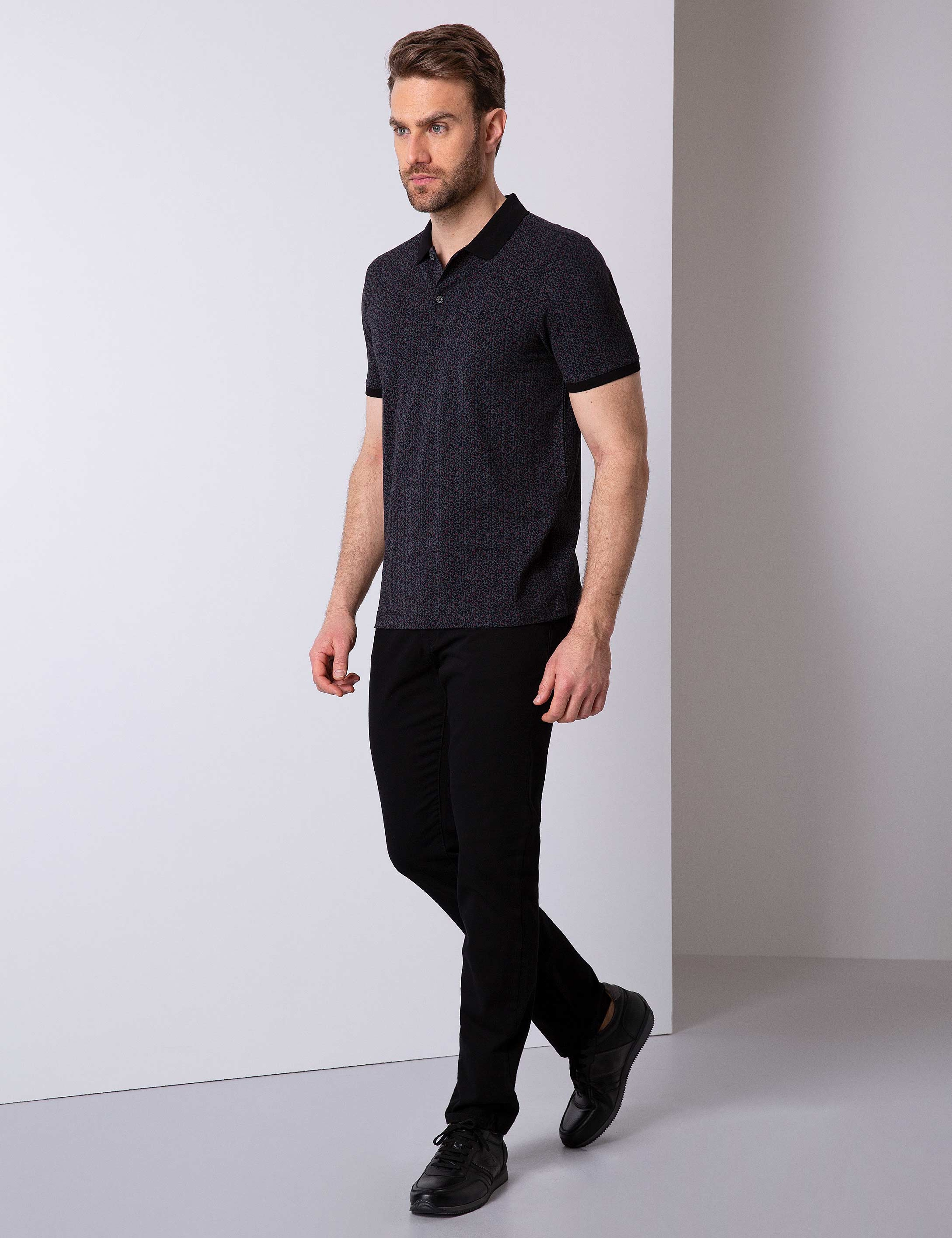 Siyah Slim Fit Chino Pantolon