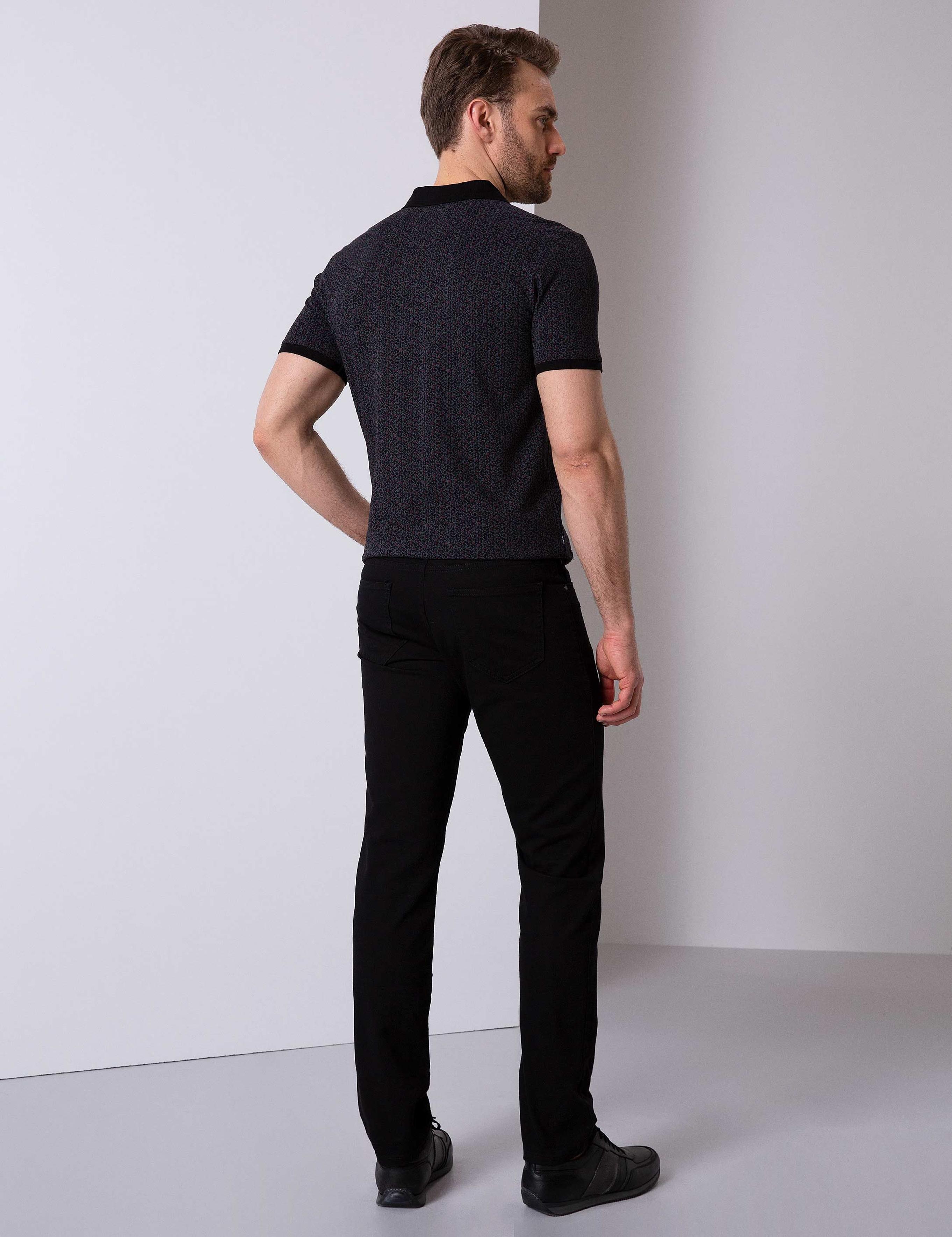 Siyah Slim Fit Chino Pantolon