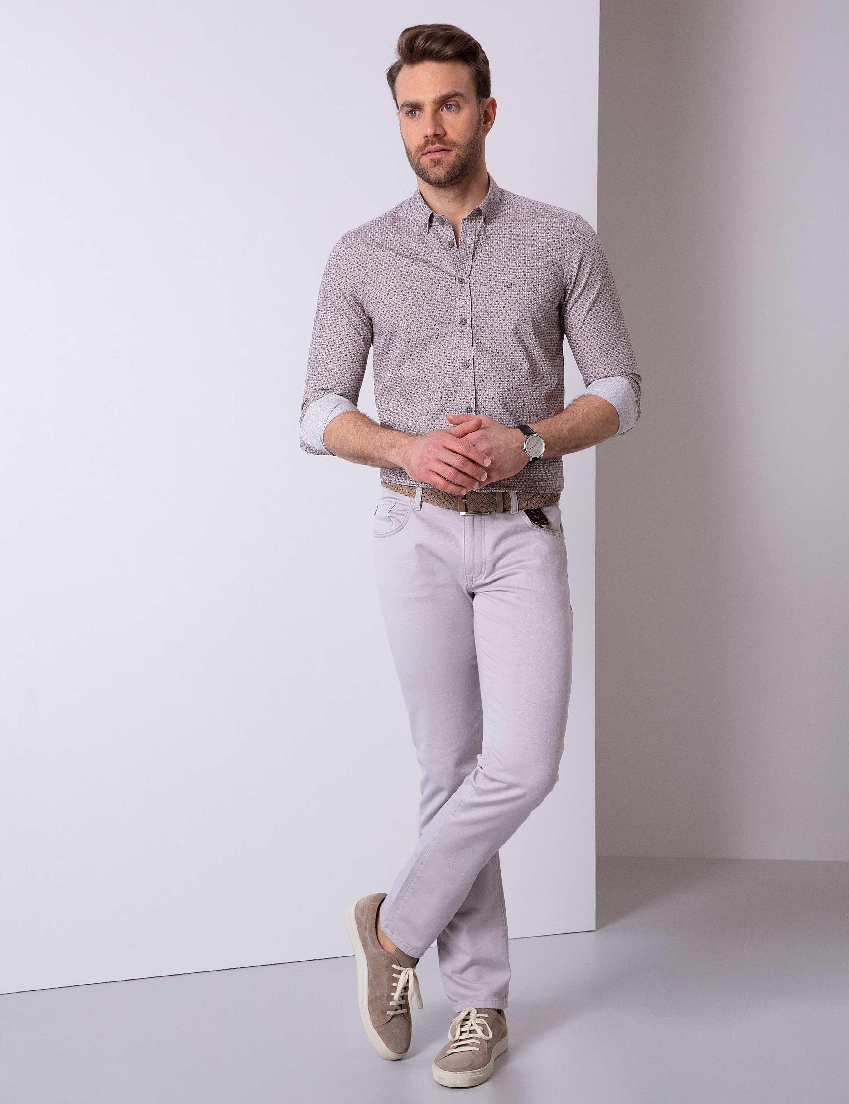 Taş Slim Fit Kanvas Pantolon