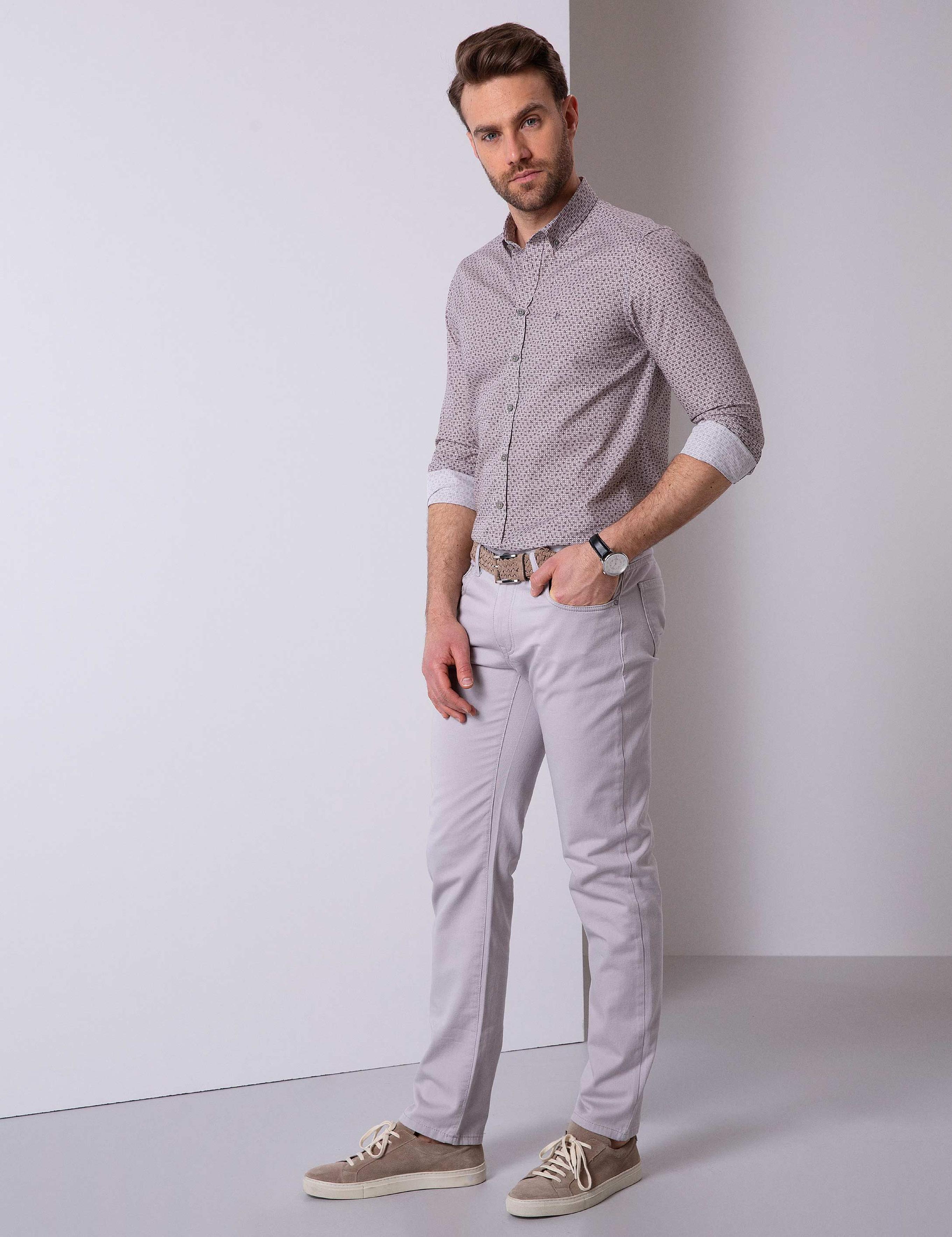 Taş Slim Fit Kanvas Pantolon