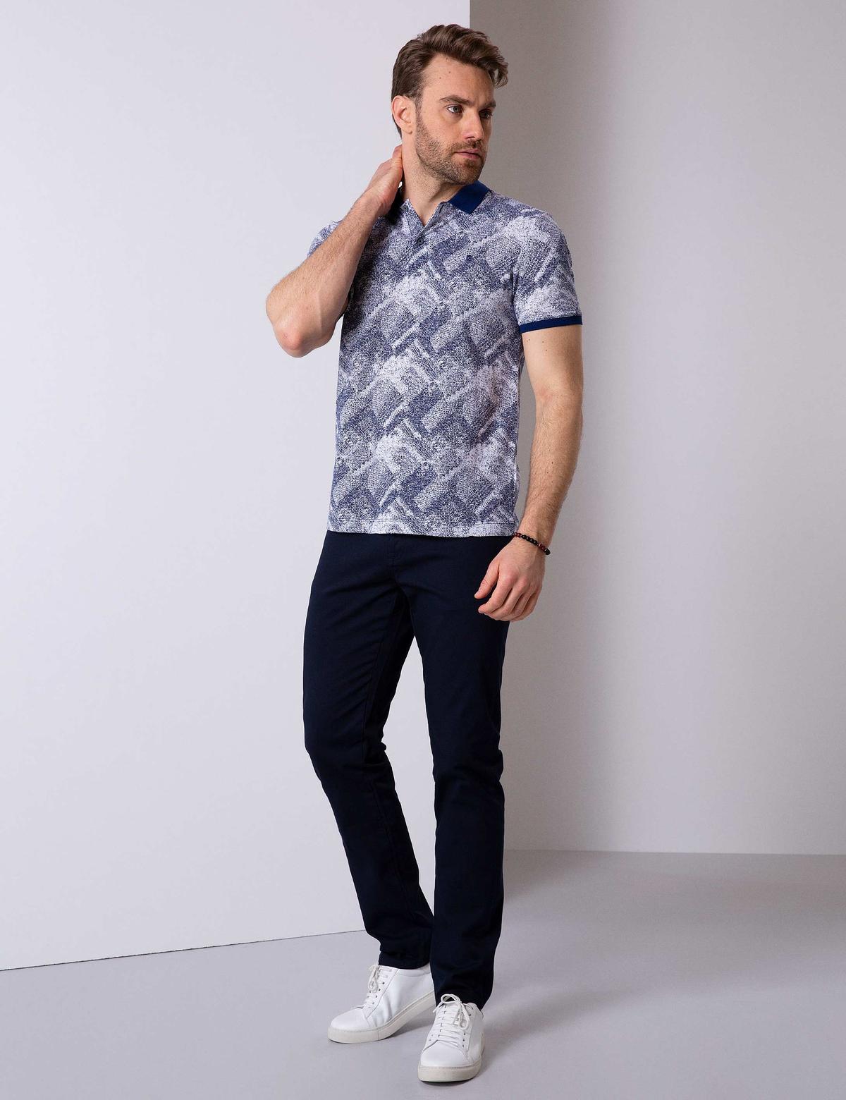 Lacivert Slim Fit Chino Pantolon - 50200825004