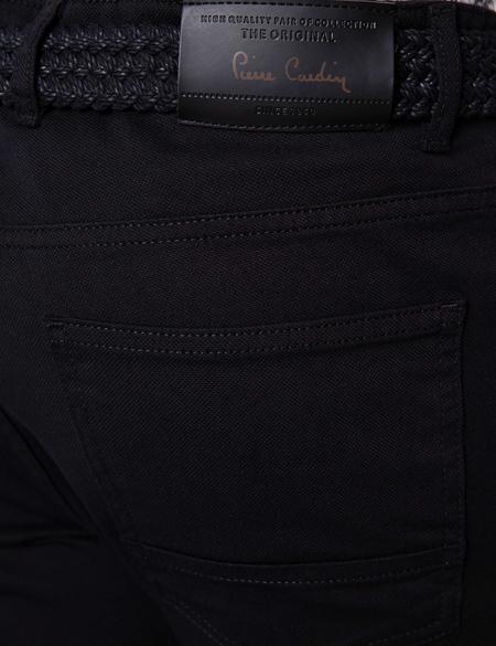 Siyah Slim Fit Kanvas Pantolon - 50200825014
