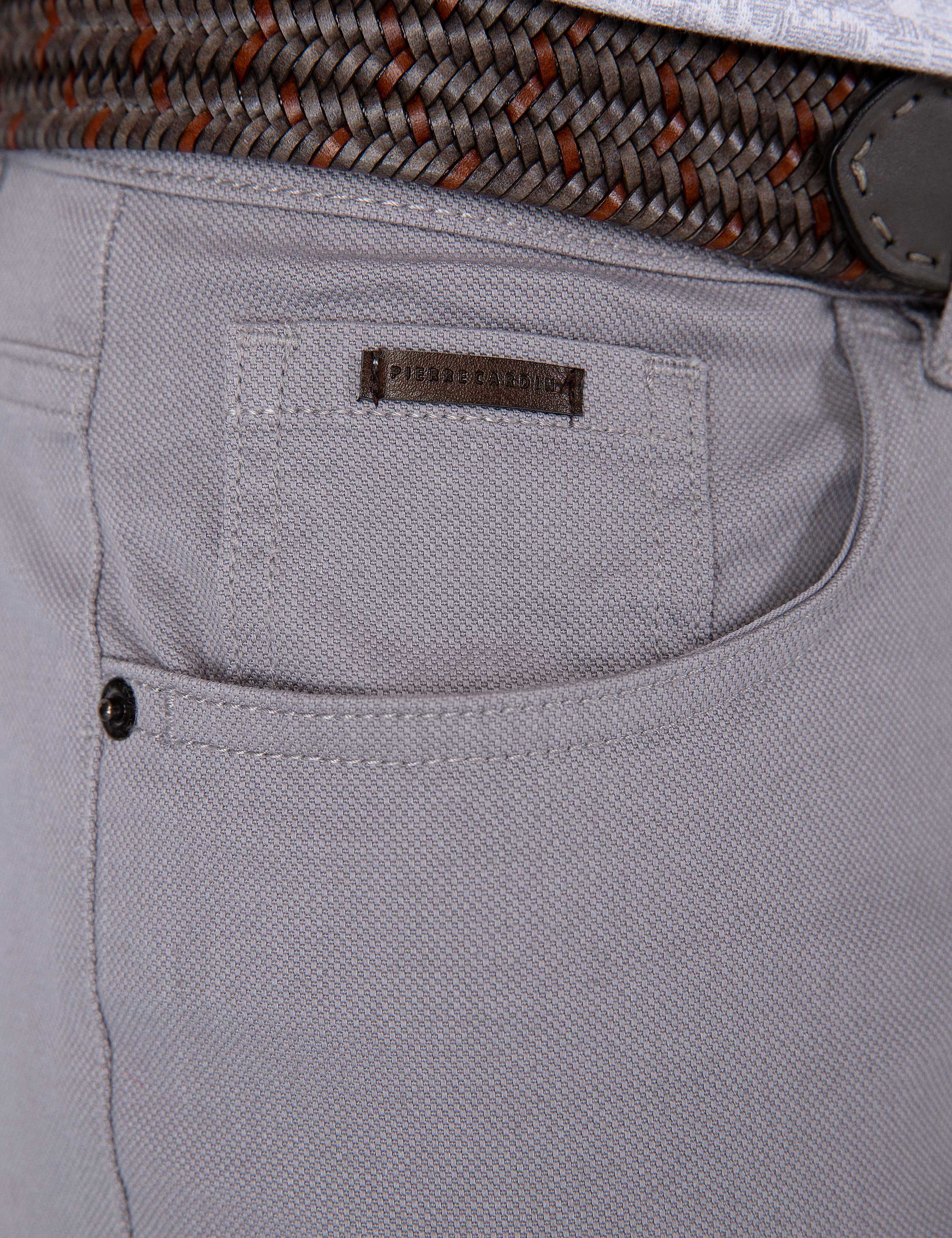 Gri Slim Fit Kanvas Pantolon