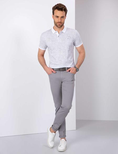 Gri Slim Fit Kanvas Pantolon - 50200825025