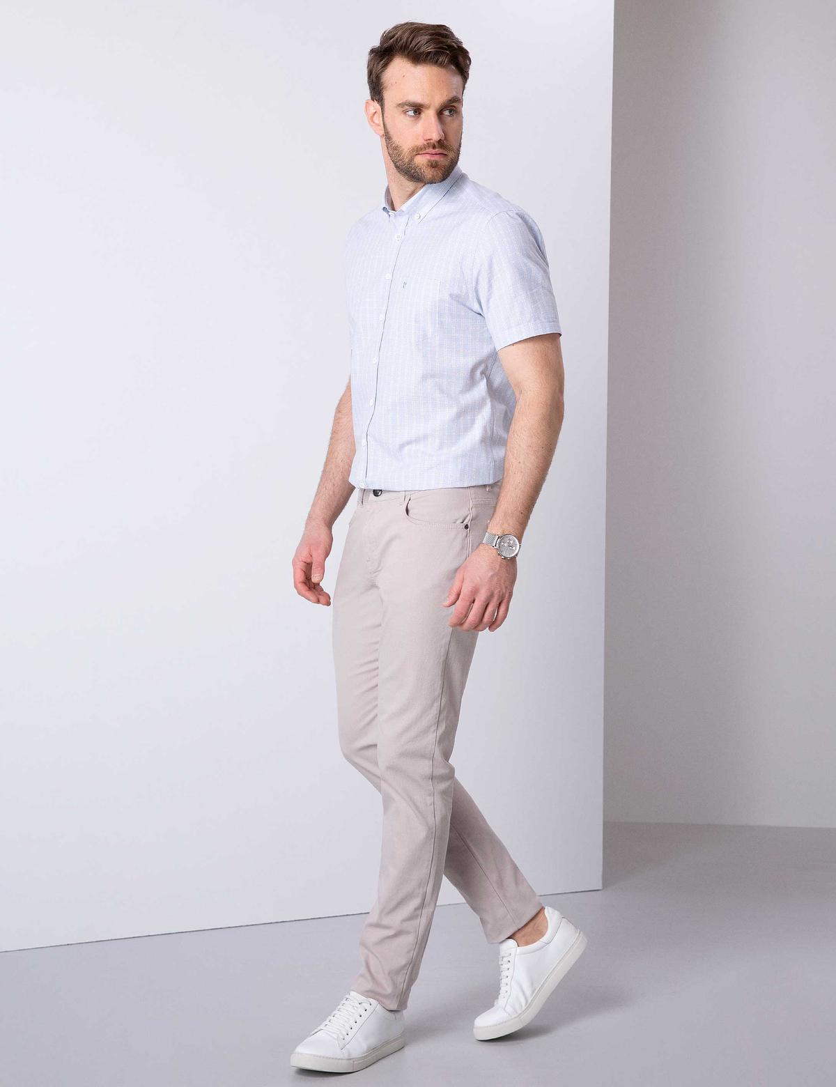 Bej Slim Fit Kanvas Pantolon - 50200825124