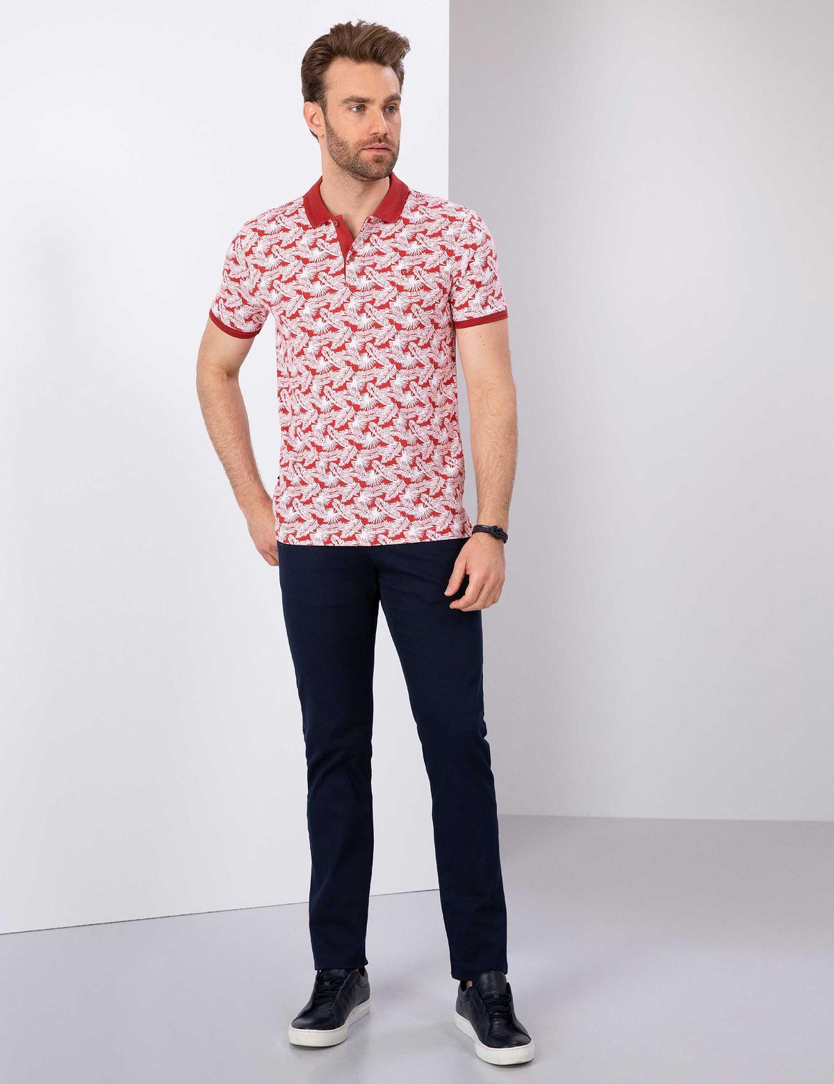 Lacivert Slim Fit Chino Pantolon