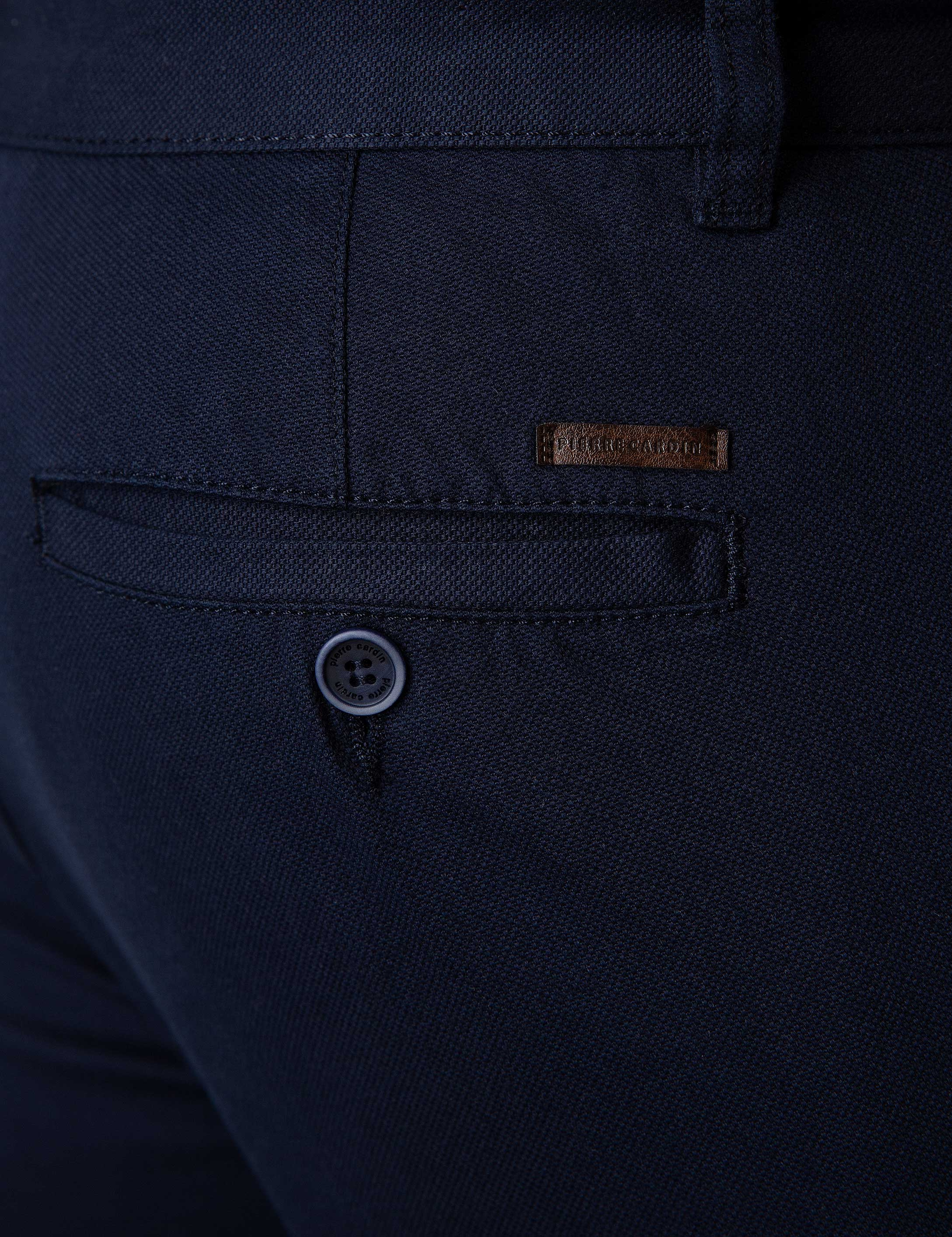 Lacivert Slim Fit Kanvas Pantolon